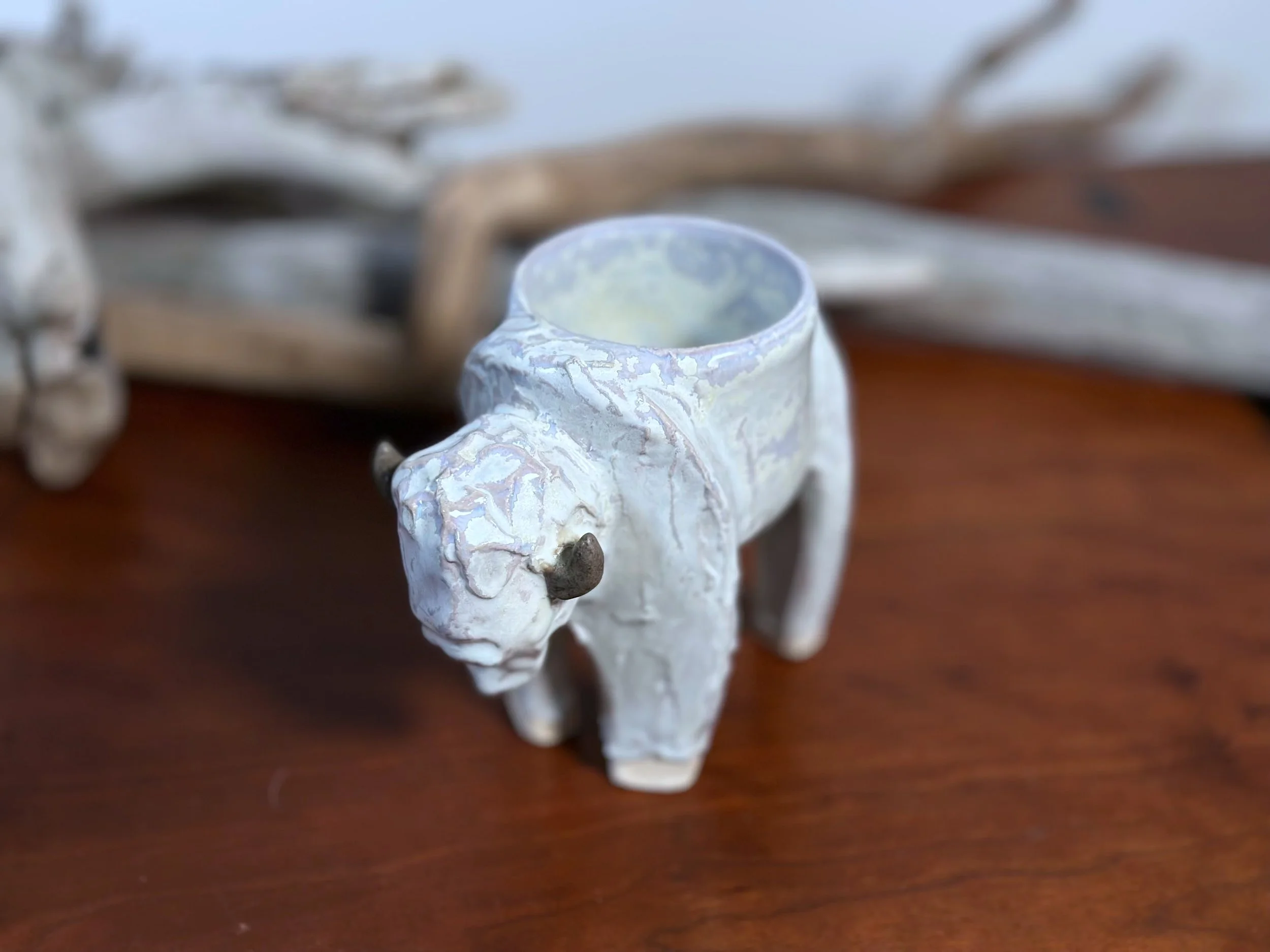 medium white bison top view - yellowstoneware by jesse fales.jpg