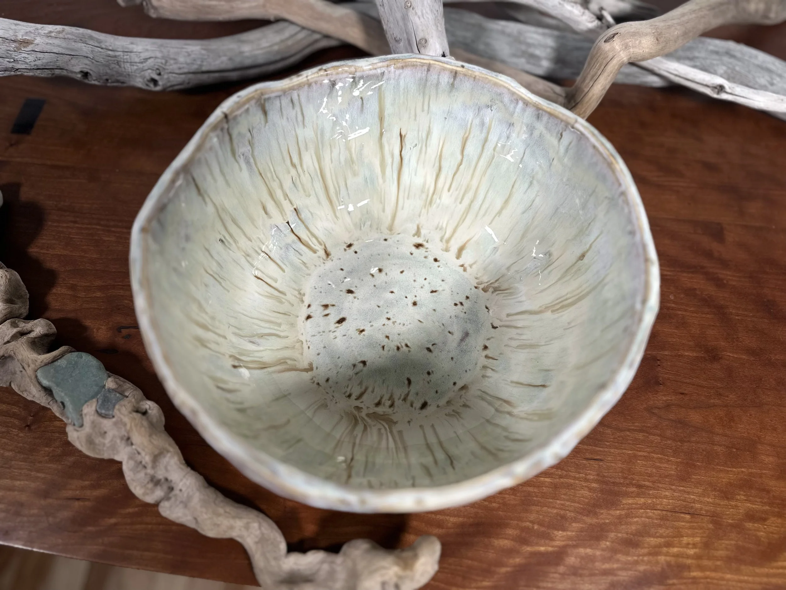 Single large bowl inside 2026 Aspen Bark Collection by yellowstoneware by jesse fales.jpg