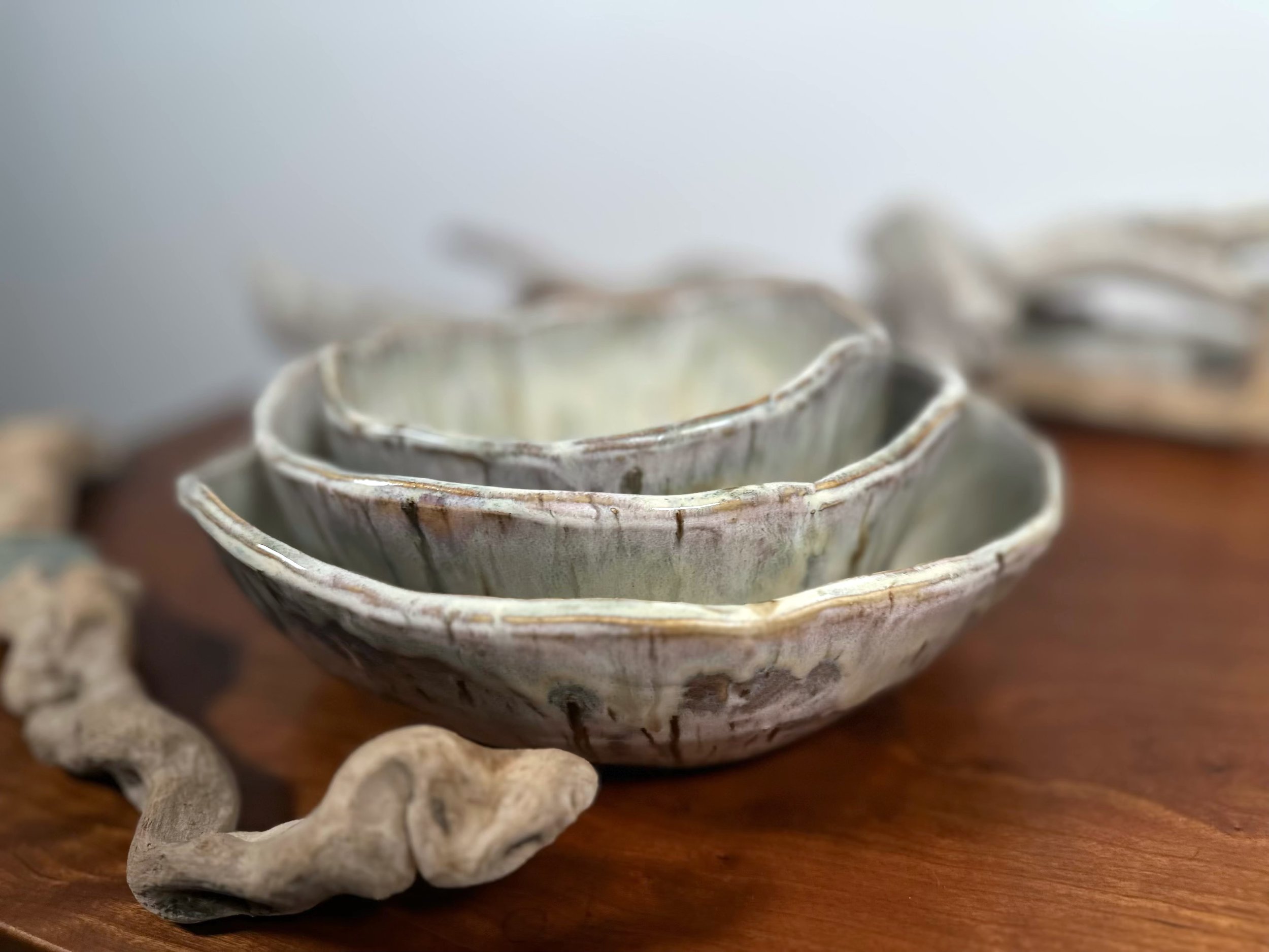 set 1 of 3 nesting bowls 2026 aspen bark collection by yellowstoneware by jesse fales showing side view of the  3 bowls copy.jpg