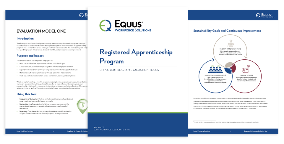 Snapshot of Equus' employer program evaluation document