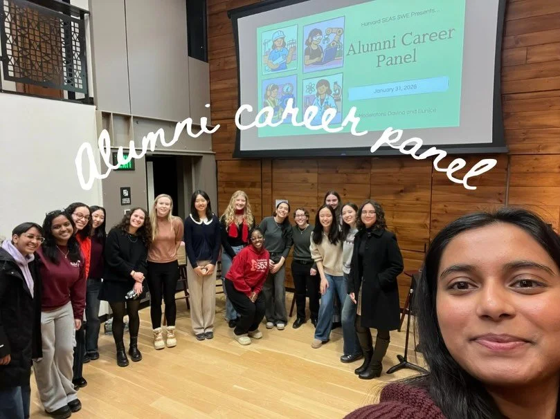 A little recap of our recent alumni career panel! 💌

We had a great time hearing from our lovely alumni on their thoughts and perspectives regarding industry advice, and we thank them endlessly for their time. Thank you to everyone who also came out