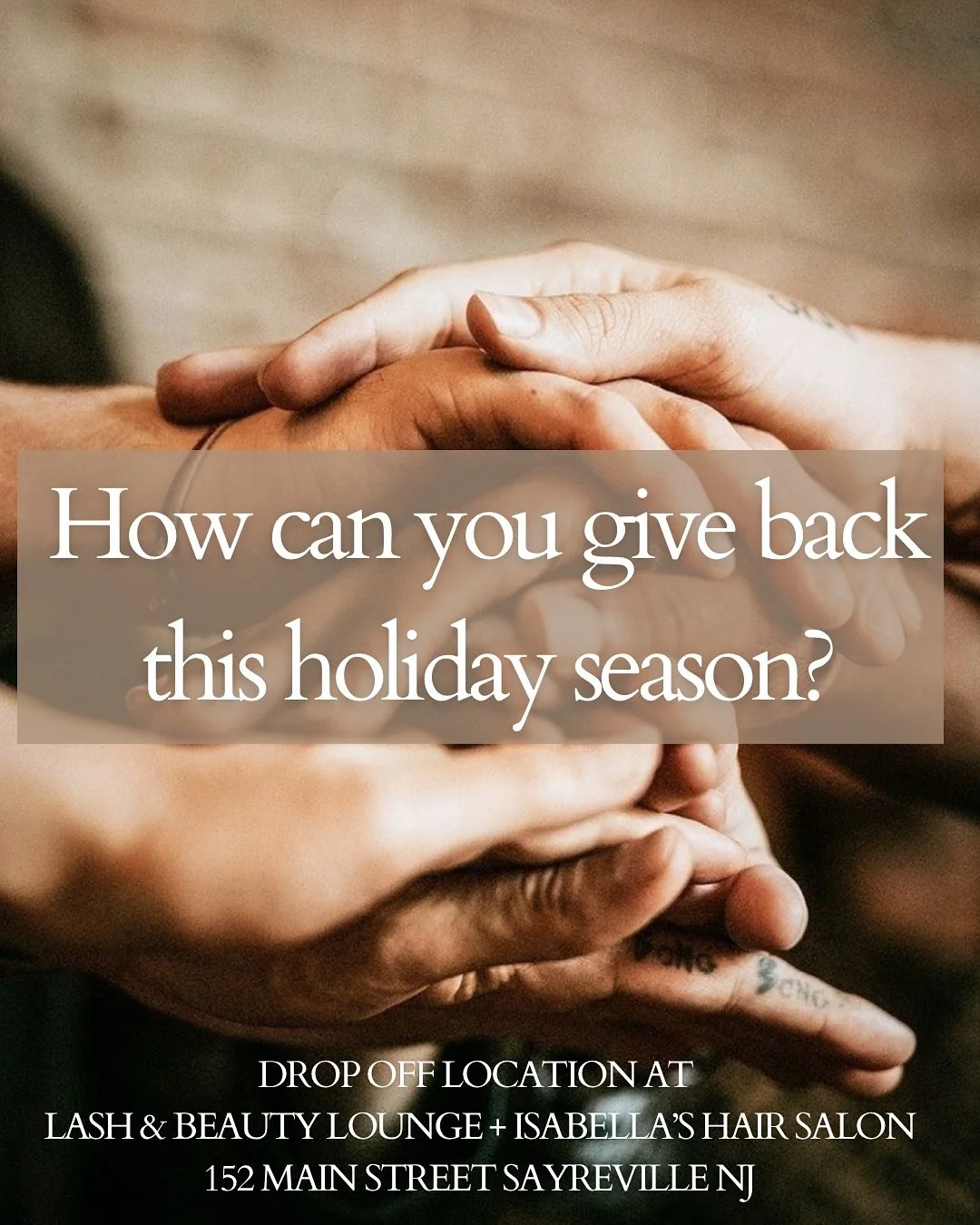 This holiday season, we&rsquo;re opening our hearts and our doors to support families in our community. ❤️

At Lash &amp; Beauty Lounge, we&rsquo;re hosting a Diaper &amp; Baby Supply Drive in support of the Moms Helping Moms Foundation &mdash; a non