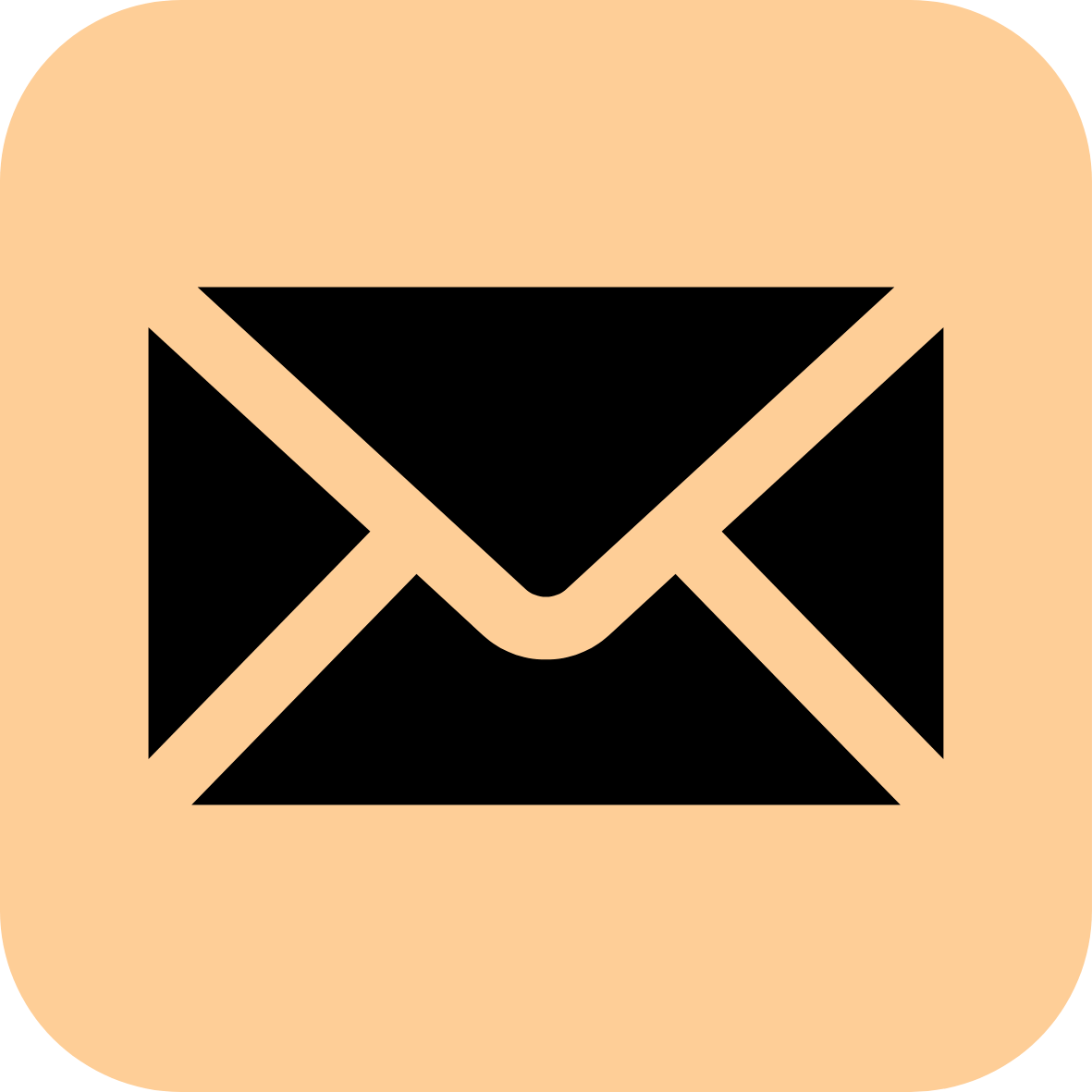 Email icon on a beige background