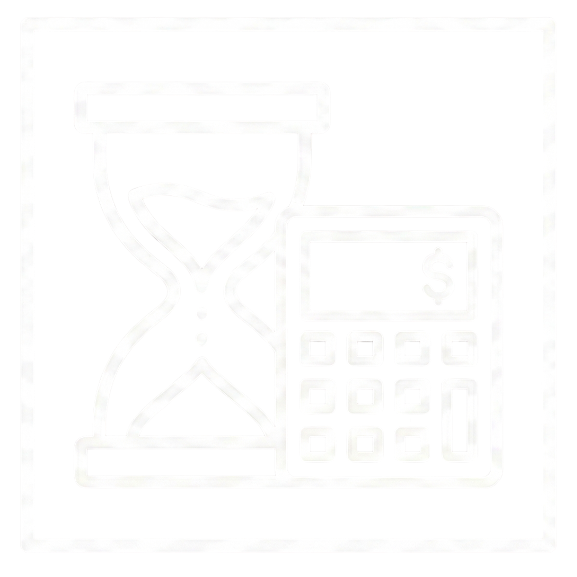 maliyet ve zaman kontrolü ikon