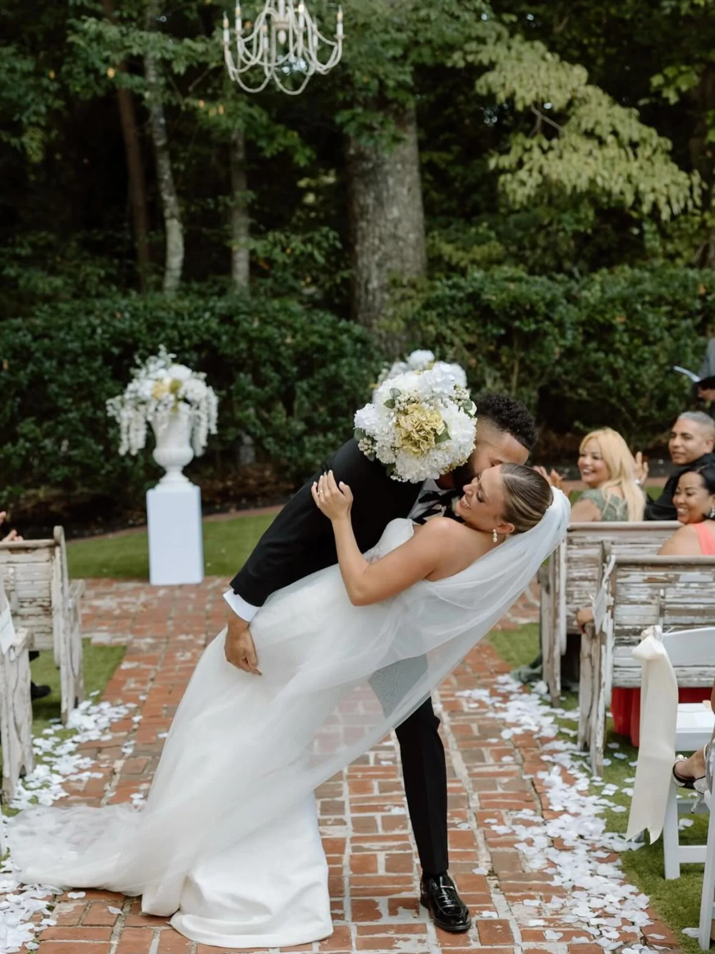 Sealed with a kiss and surrounded by love! 💍

Vendor Spotlight:
Photography: @jessicadenardophoto 
Bridal Beauty: @brushworx
Venue: @thewheelerhouse 

💙 : Brushworx: Hair &amp; Makeup
👰 : Weddings | Engagements | Events
💻 : www.brushworx.net
✨ : 
