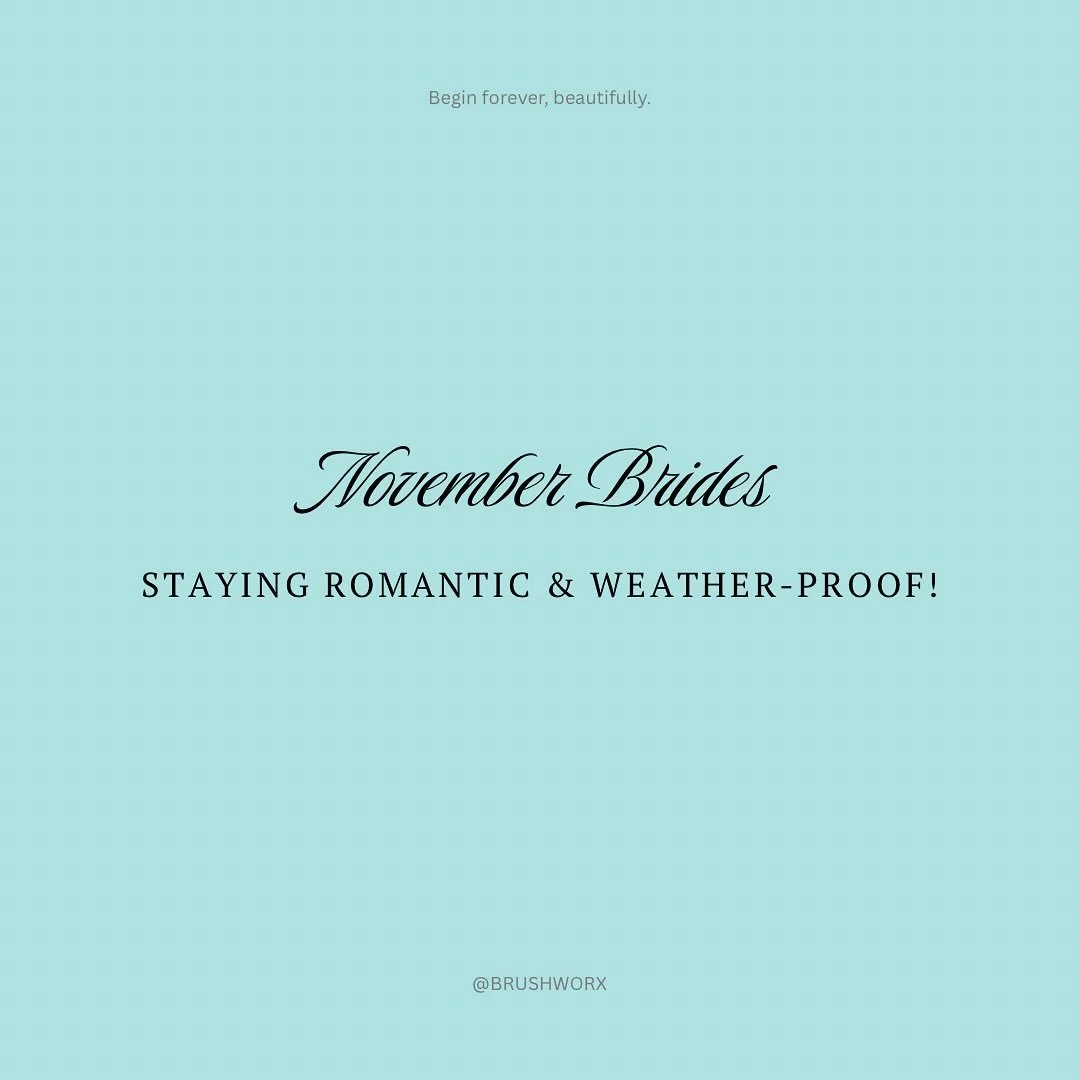 Brides getting married this winter...let&rsquo;s plan your perfect cozy-season look. Whether it&rsquo;s a romantic updo or glowy golden makeup, we&rsquo;ll make sure you feel radiant and confident all day long!

#brushworx #NovemberBride #WinterBride