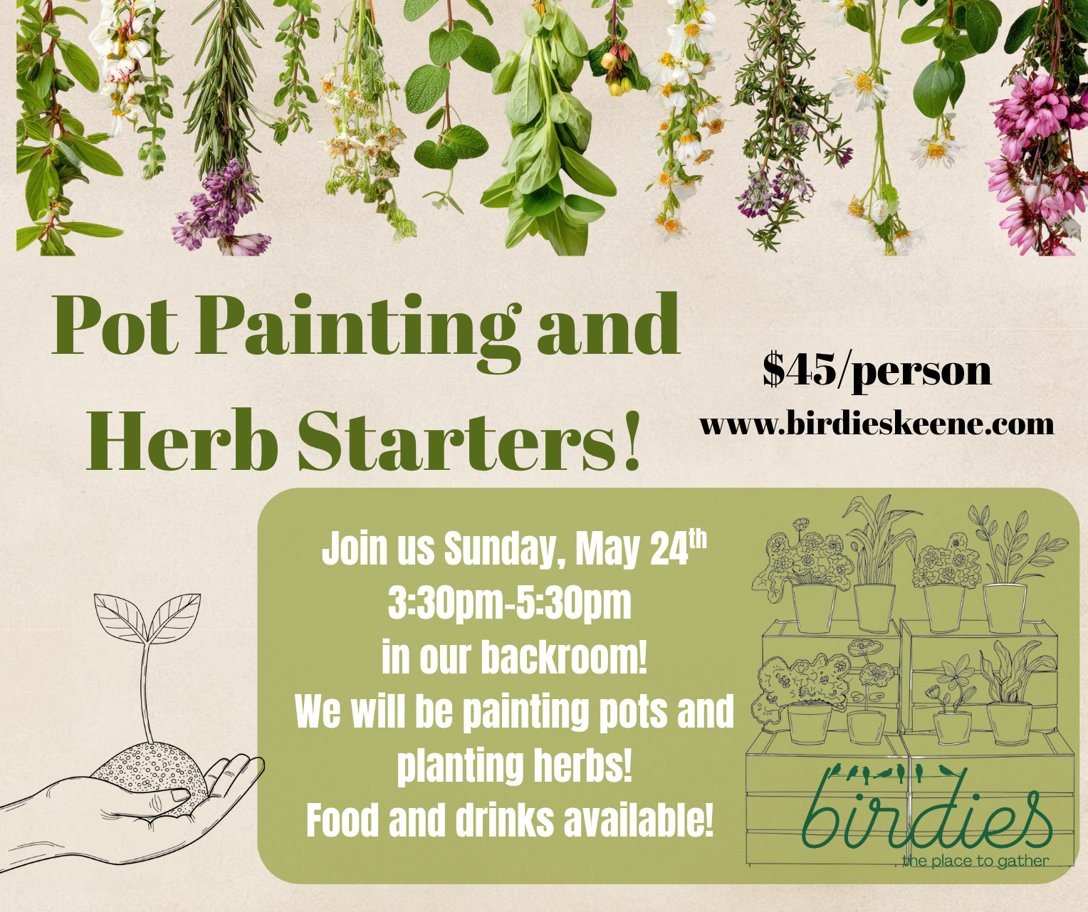 Pot Painting and Herb Starters!