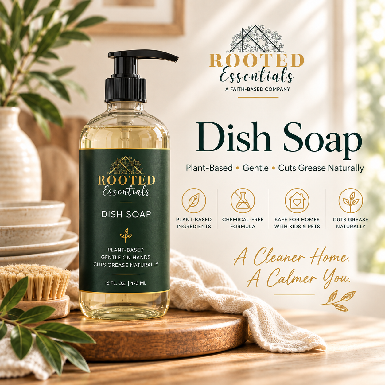 ROOTED ESSENTIALS™ DISH SOAP