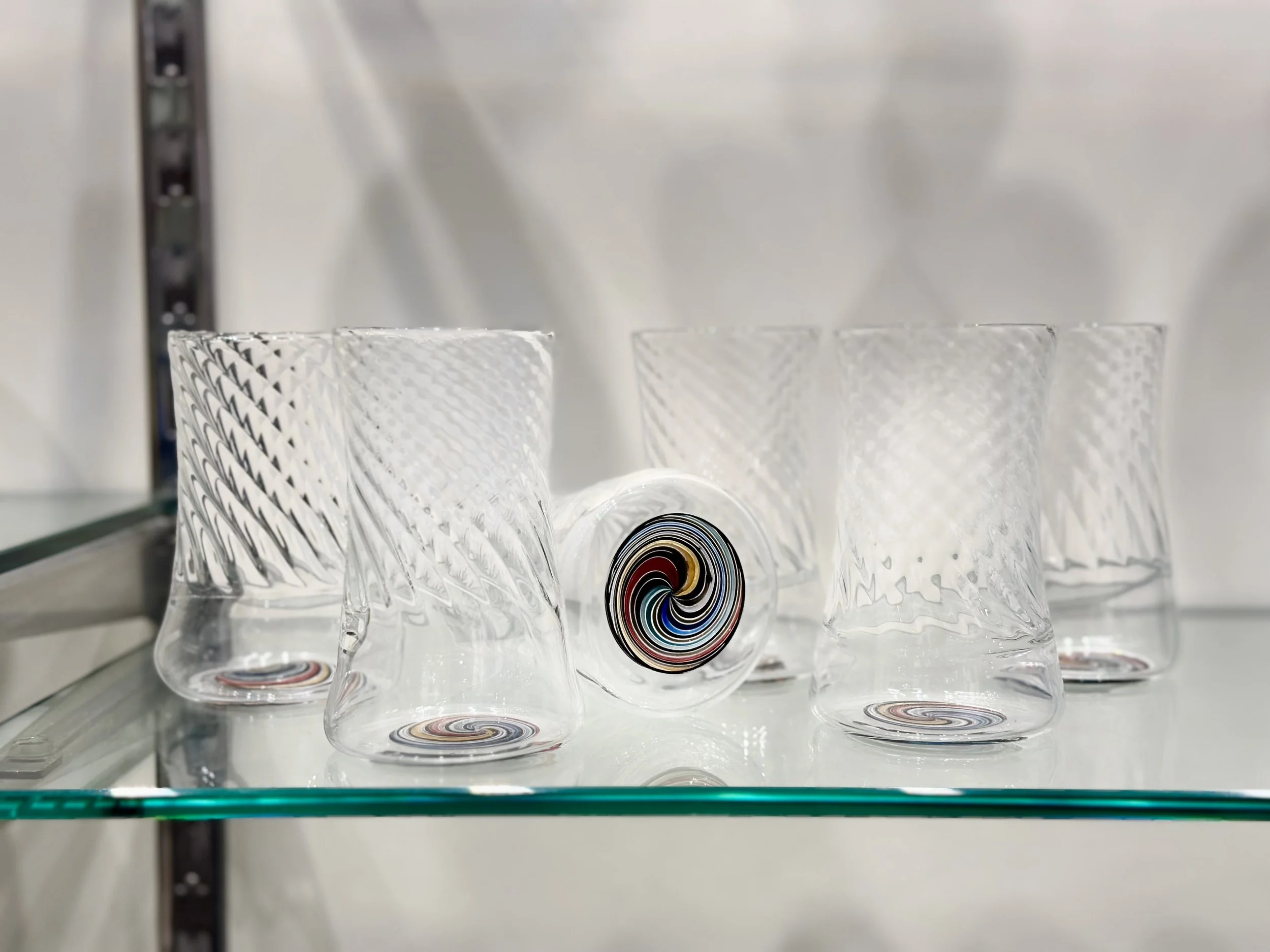 Bicchieri rigati spirale €85,00