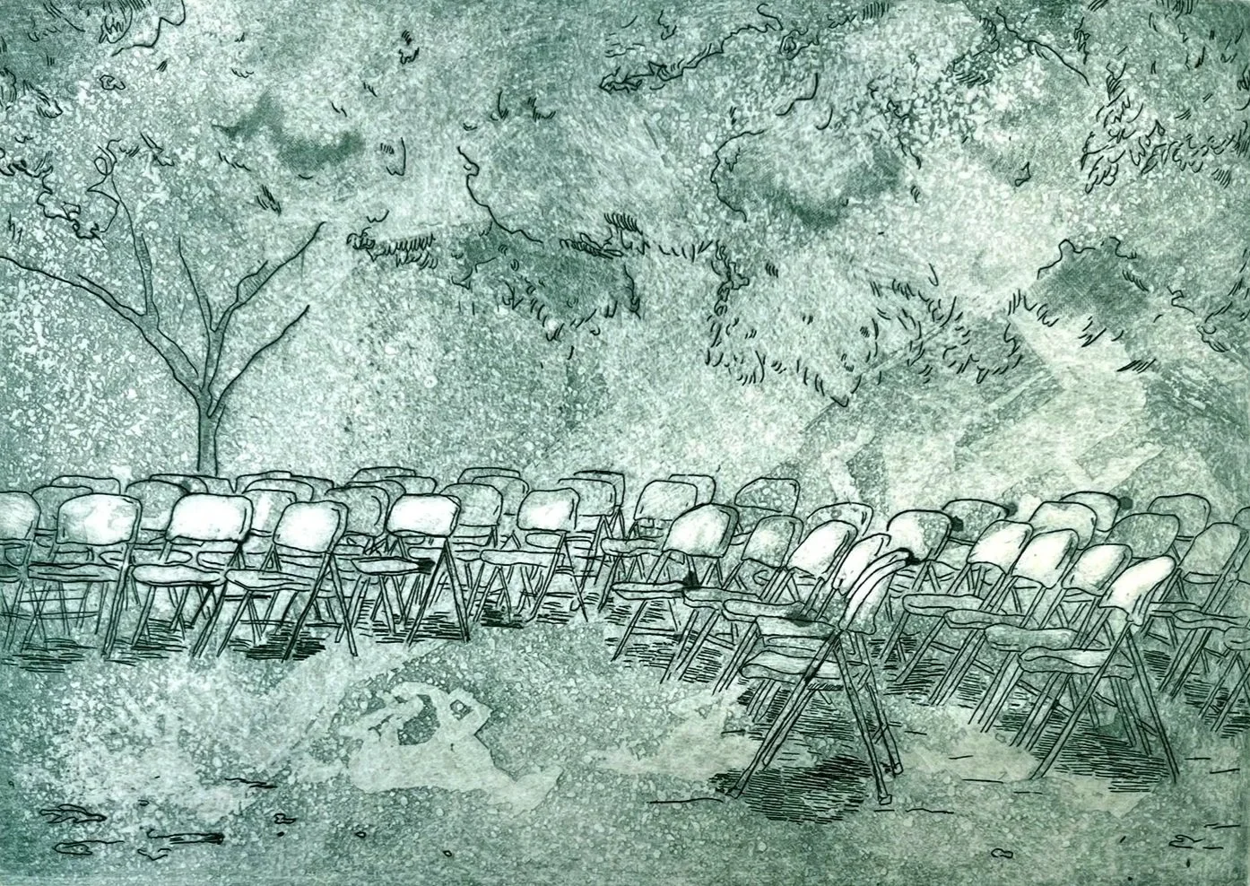 Ceremony, Etching and aquatint, 2025