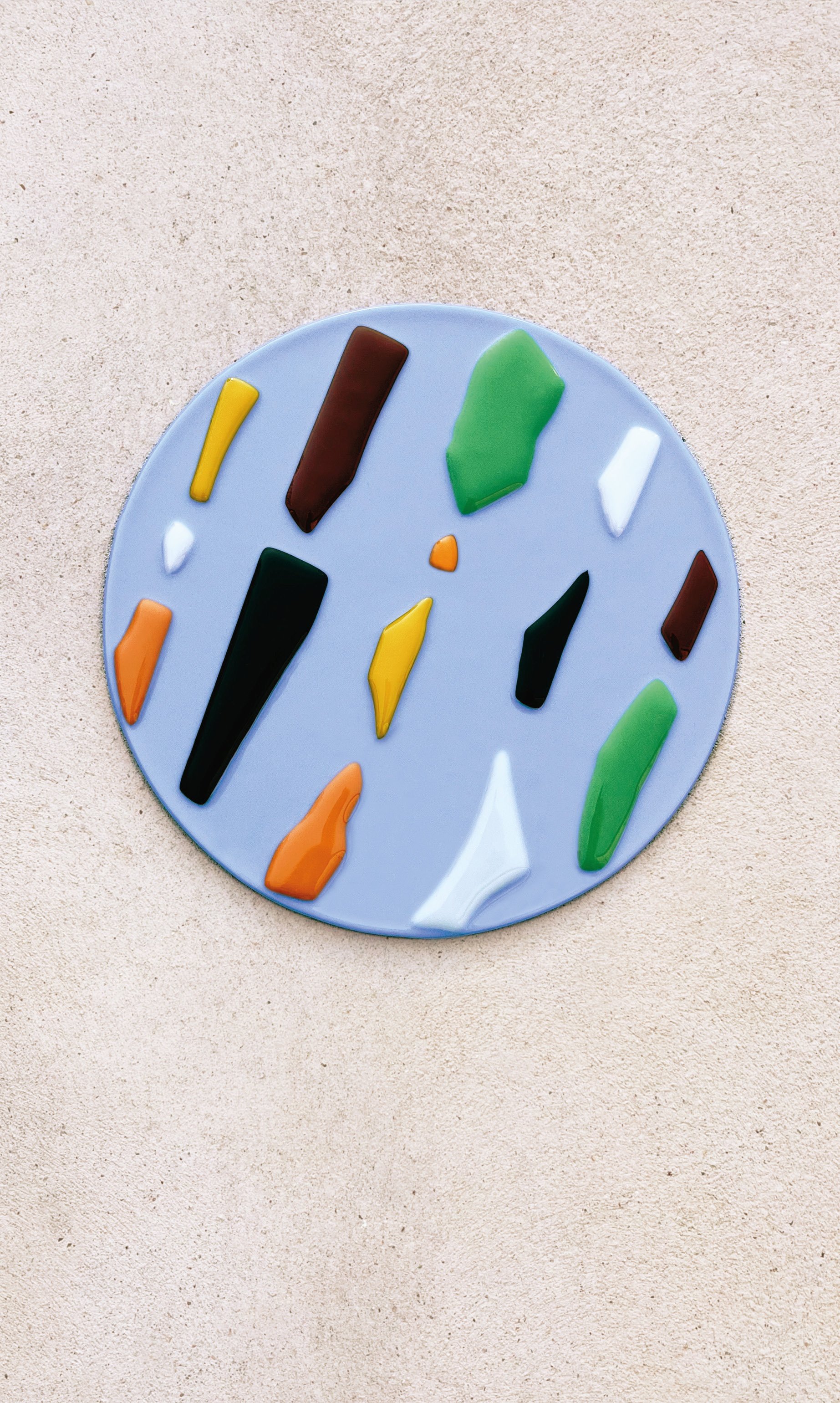 Memphis Terrazzo Serving Plate - Blue