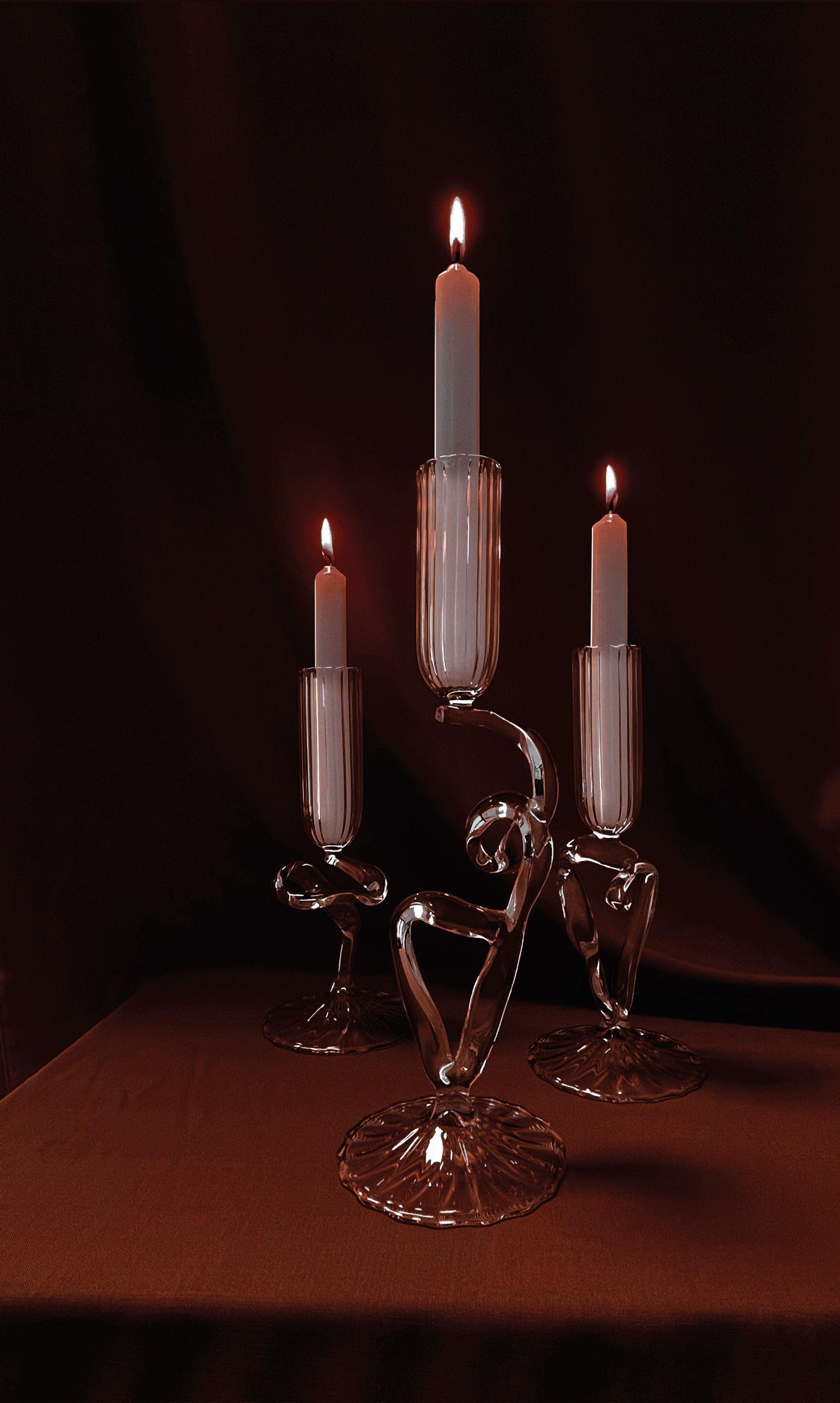 Ribbon Candleholders - Set of 3