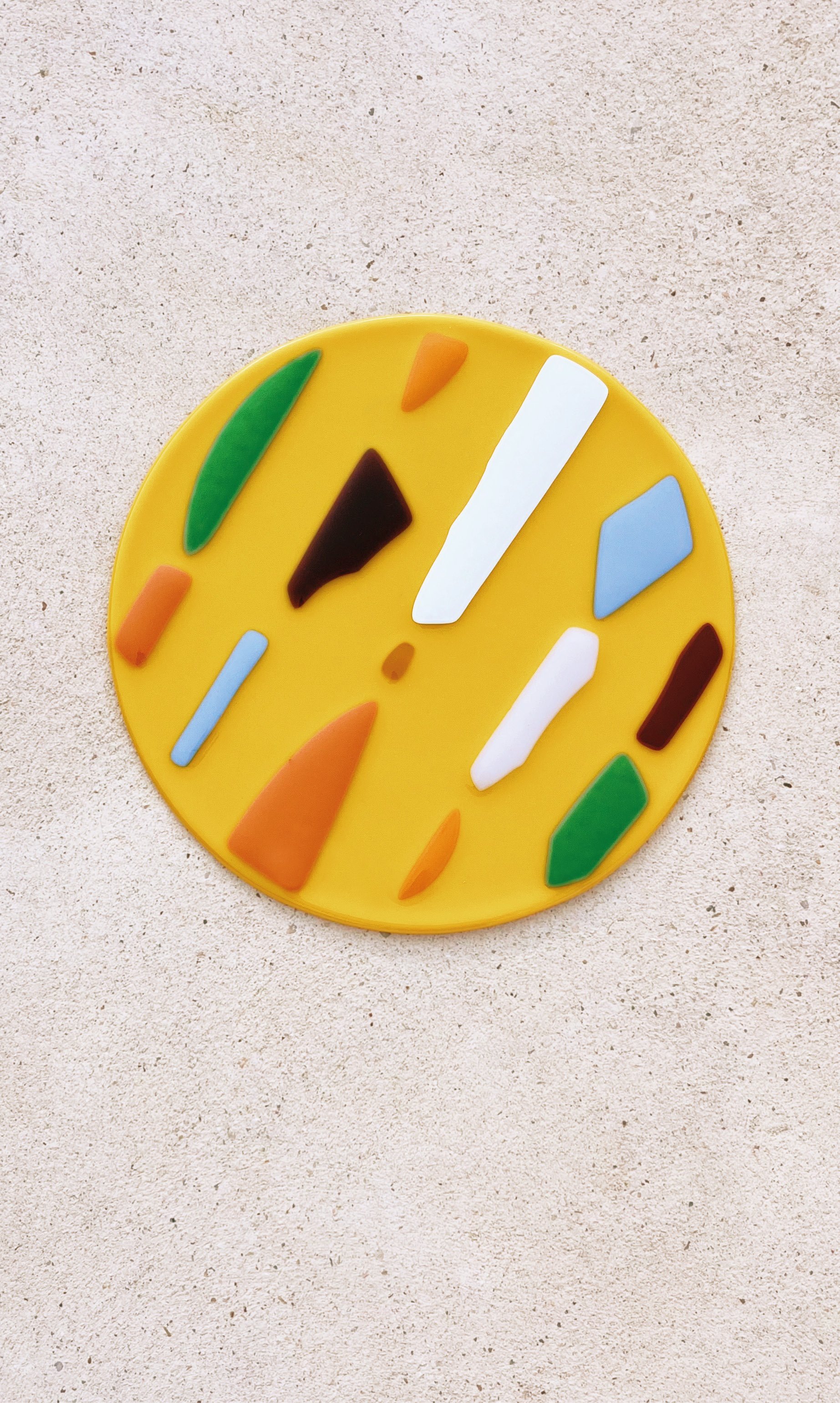 Memphis Terrazzo Serving Plate - Yellow