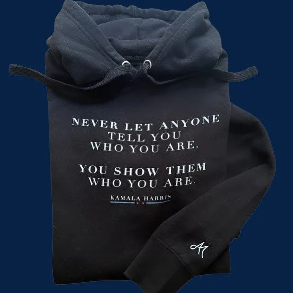 Introducing our latest sweatshirts inspired by Kamala Harris&rsquo;s empowering words: &ldquo;Never let anyone tell you who you are; show them who you are.&rdquo; 

Grab yours now and wear your values to the polls! www.aishaempowers.net/shop