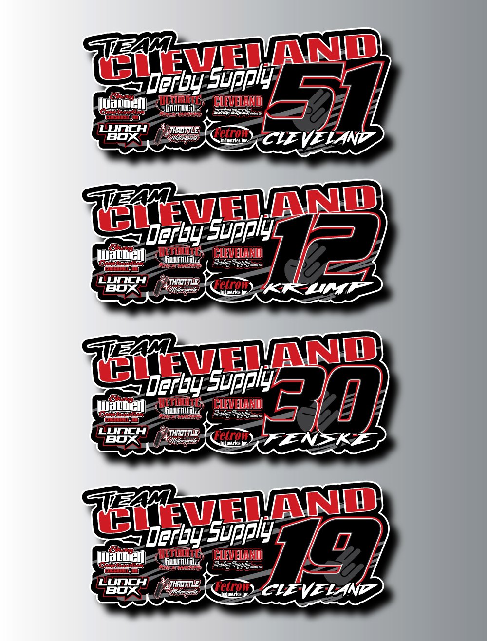 4 Man Team Door Wraps