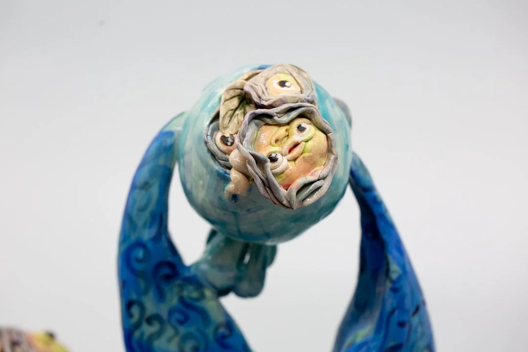 Pouring into Myself
Porcelain and amaco underglazes
Mid-range Cone 6 (1220°C) 
Coil built 
39 x 32 x 14 cm 
2026 
