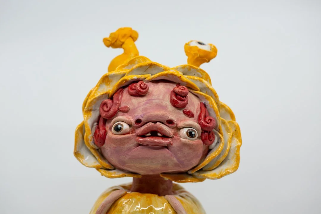 
Flower
Porcelain and amaco underglazes
Coil built 
Mid-range Cone 6 (1220°C) 
30 x 15 x 13 cm 
2026 
