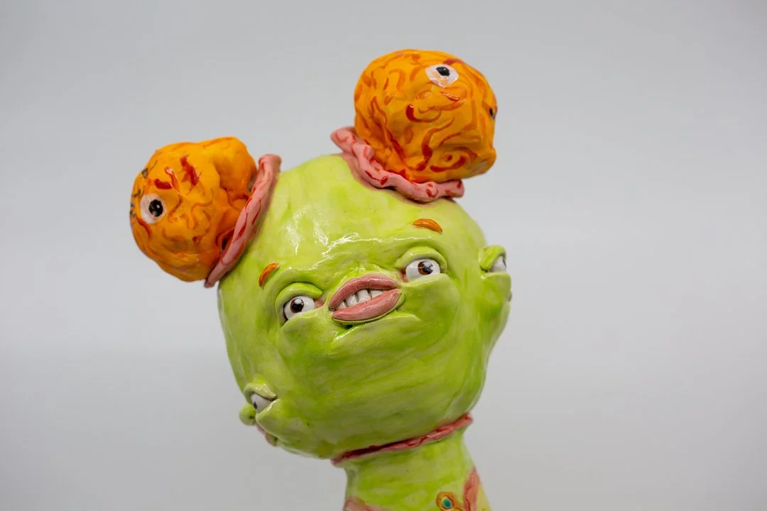 Lime Lap Dog
Porcelain and amaco underglazes
Coil built 
Mid-range Cone 6 (1220°C) 
38 x 17 x 20 cm 
2026 
