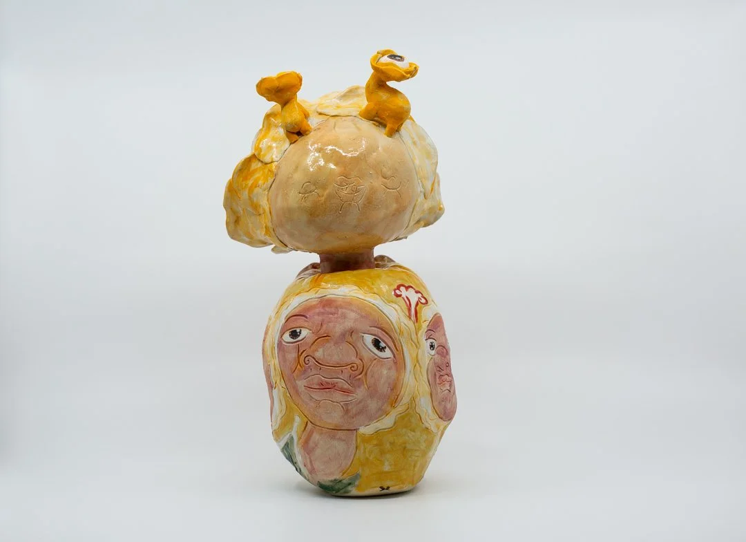 
Flower
Porcelain and amaco underglazes
Coil built 
Mid-range Cone 6 (1220°C) 
30 x 15 x 13 cm 
2026 
