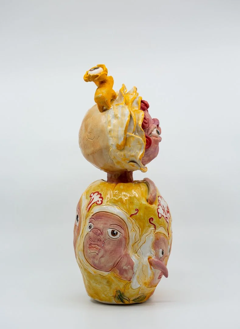 
Flower
Porcelain and amaco underglazes
Coil built 
Mid-range Cone 6 (1220°C) 
30 x 15 x 13 cm 
2026 
