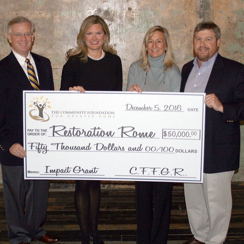 When a community comes together, big things happen. 

Since the Greater Rome Impact Fund's first grant award in 2016, donors have supported projects that strengthen families, empower our neighbors, expand opportunities, and build a better Rome.

From