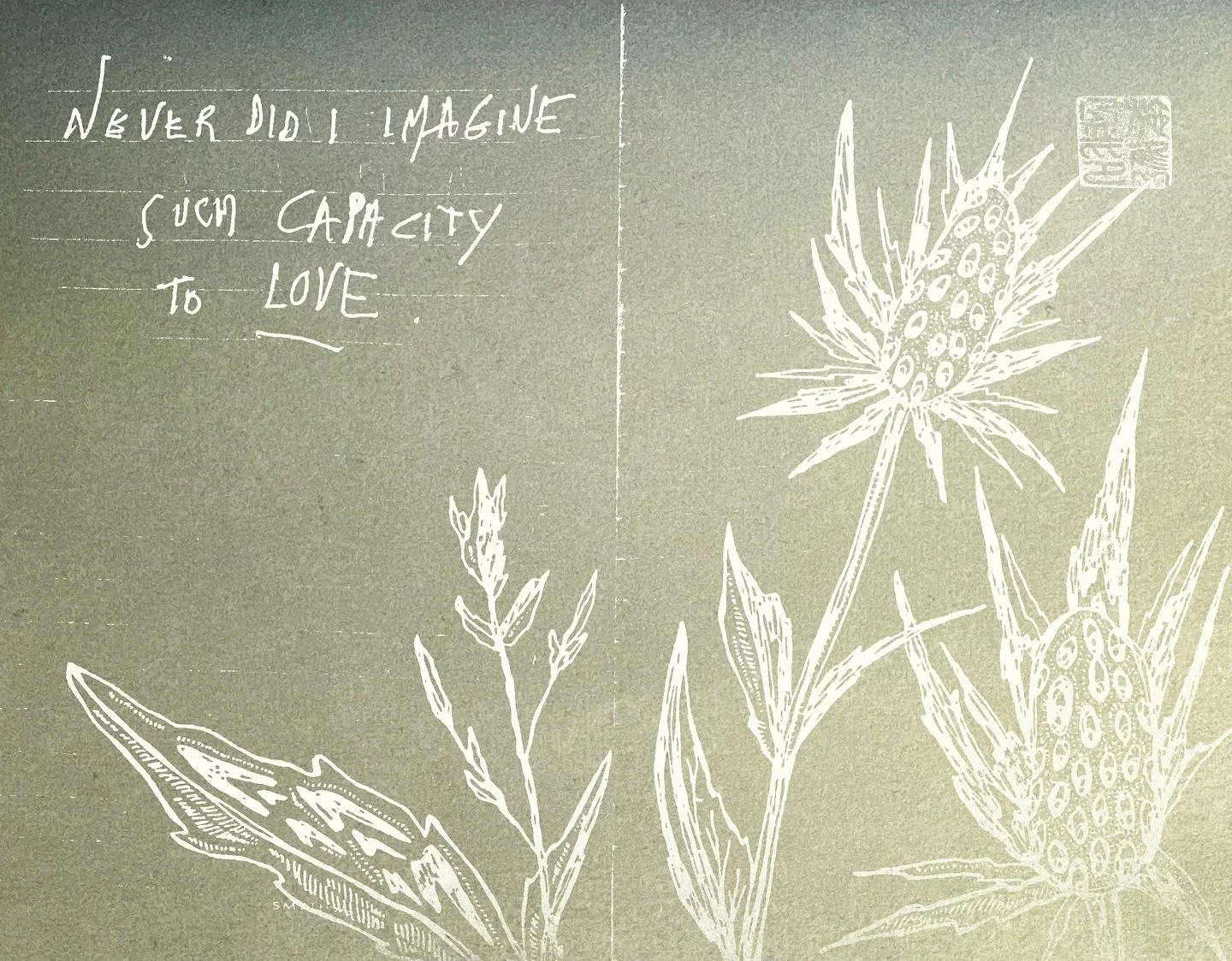 NEVER DID I IMAGINE SUCH CAPACITY TO LOVE 🖤
&mdash;&mdash;
JFS &copy;️ #artnotesformydaughter 
Jacqui J. Free-Sze #originalartwork #journal 
@muvanotes 

.
.
.
.
.
.
.
#motherhood #originalart #originalwriting #smythson #notebook #illustration #orig