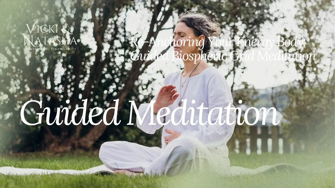 Join Vicki Wallace for a soothing grounding meditation that clears your external biospheric grids, calms your energy, and reconnects you to your body and universal flow.