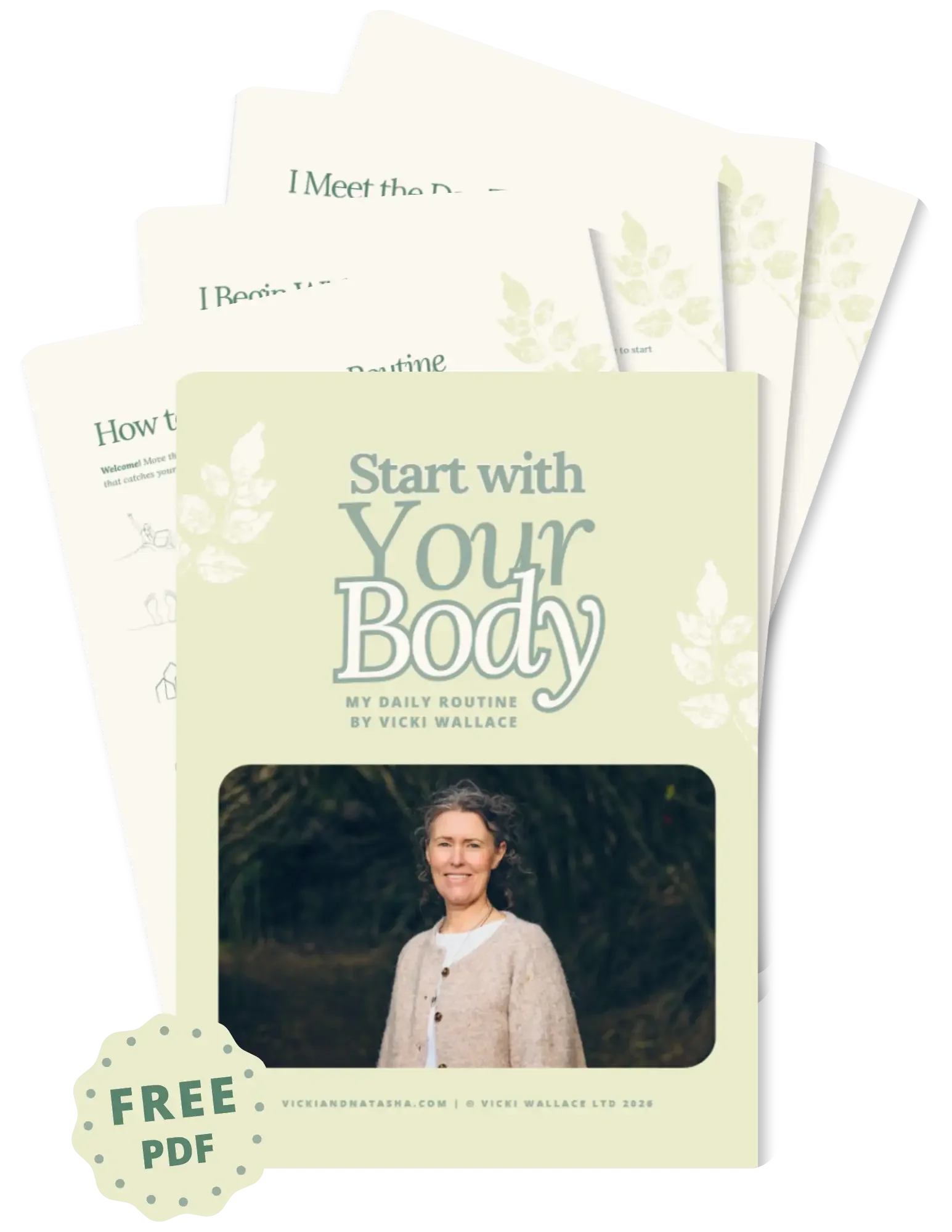Image of PDF download pages from Vicki Wallace's Start With Your Body-My Daily Routine Free PDF Download