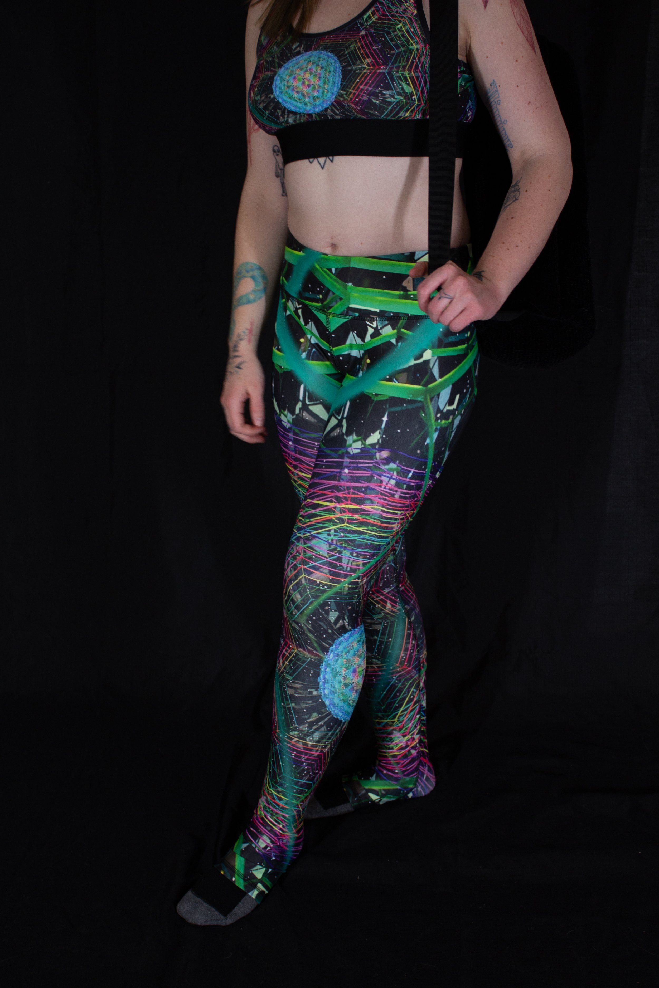 Nova Scope x Psilocentric "Green Cubed" Leggings