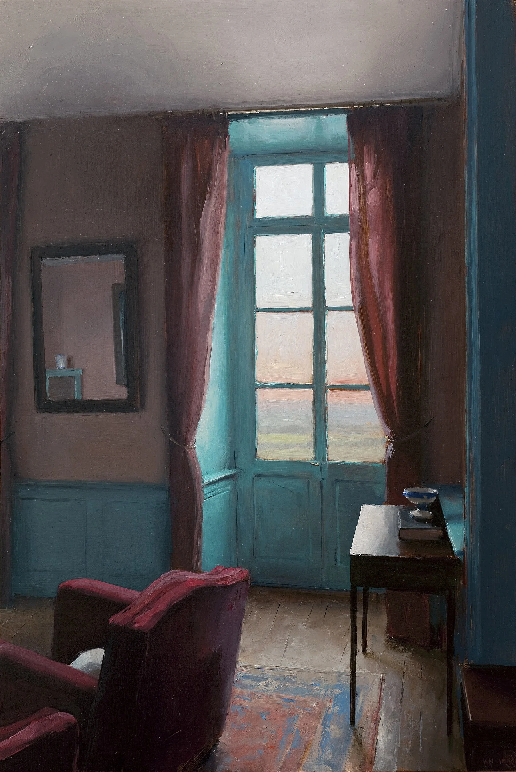 Interior at Twilight I, 24x16", Oil on Panel, 2010 Private Collection