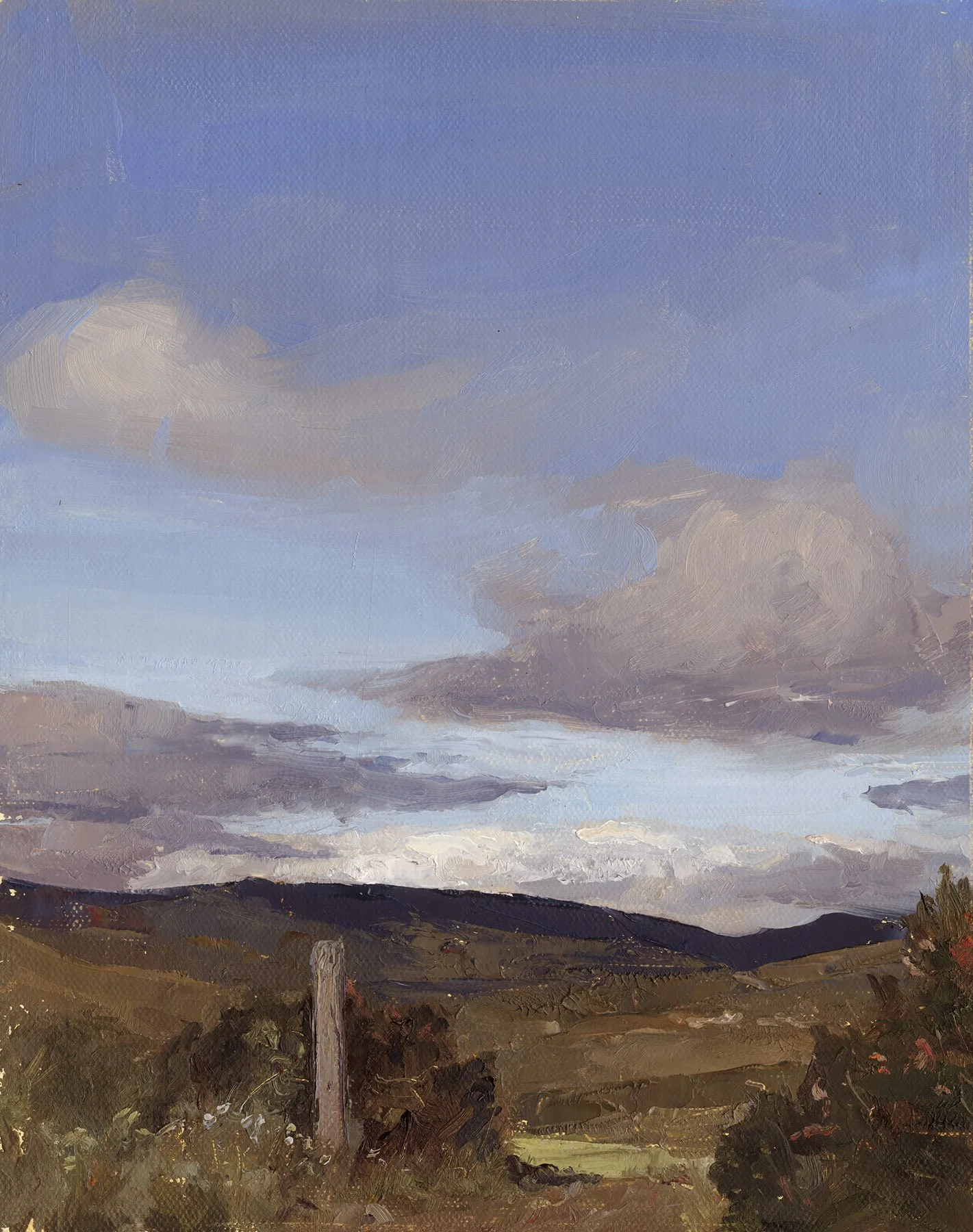 West Cork Landscape (Kealkil), oil on canvas on panel, 10 x 8 inches, 2019 