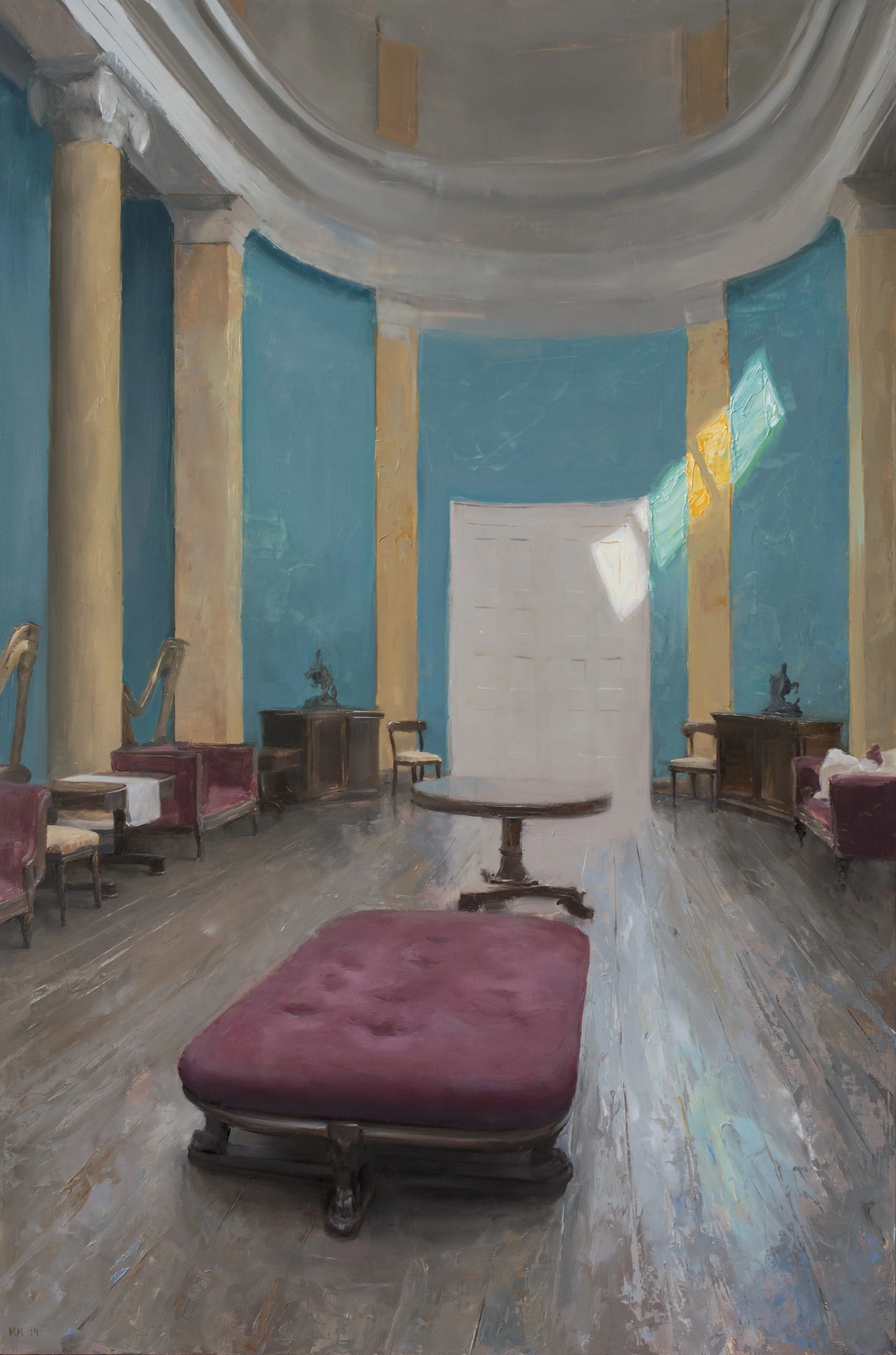 The Gallery at Lissadell House, Oil on panel, 36x24”, 2019