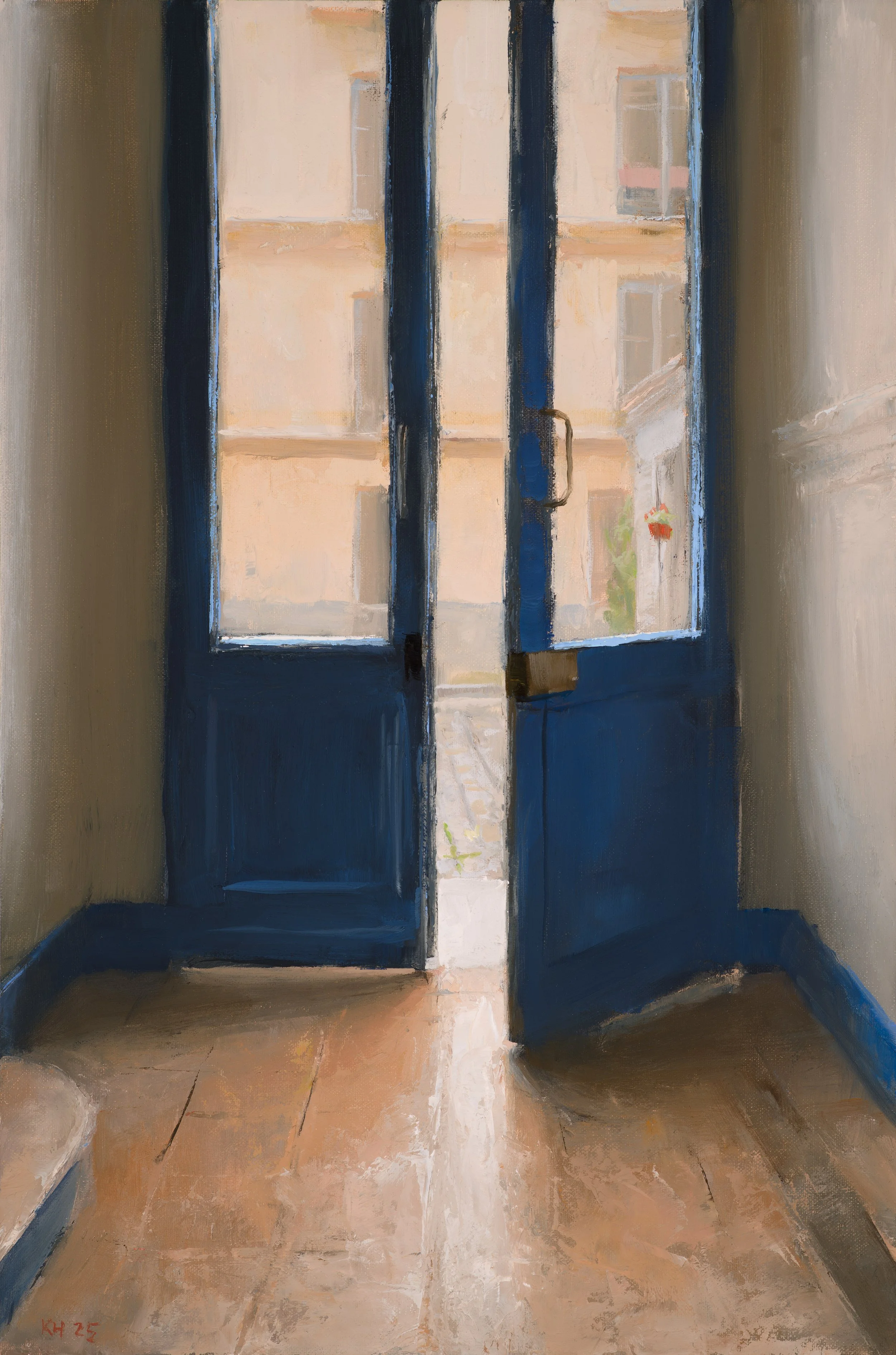 KennyHarris_2025_ToTheCourtyard,Paris_OilonCanvasonACM_30x20cm.jpg