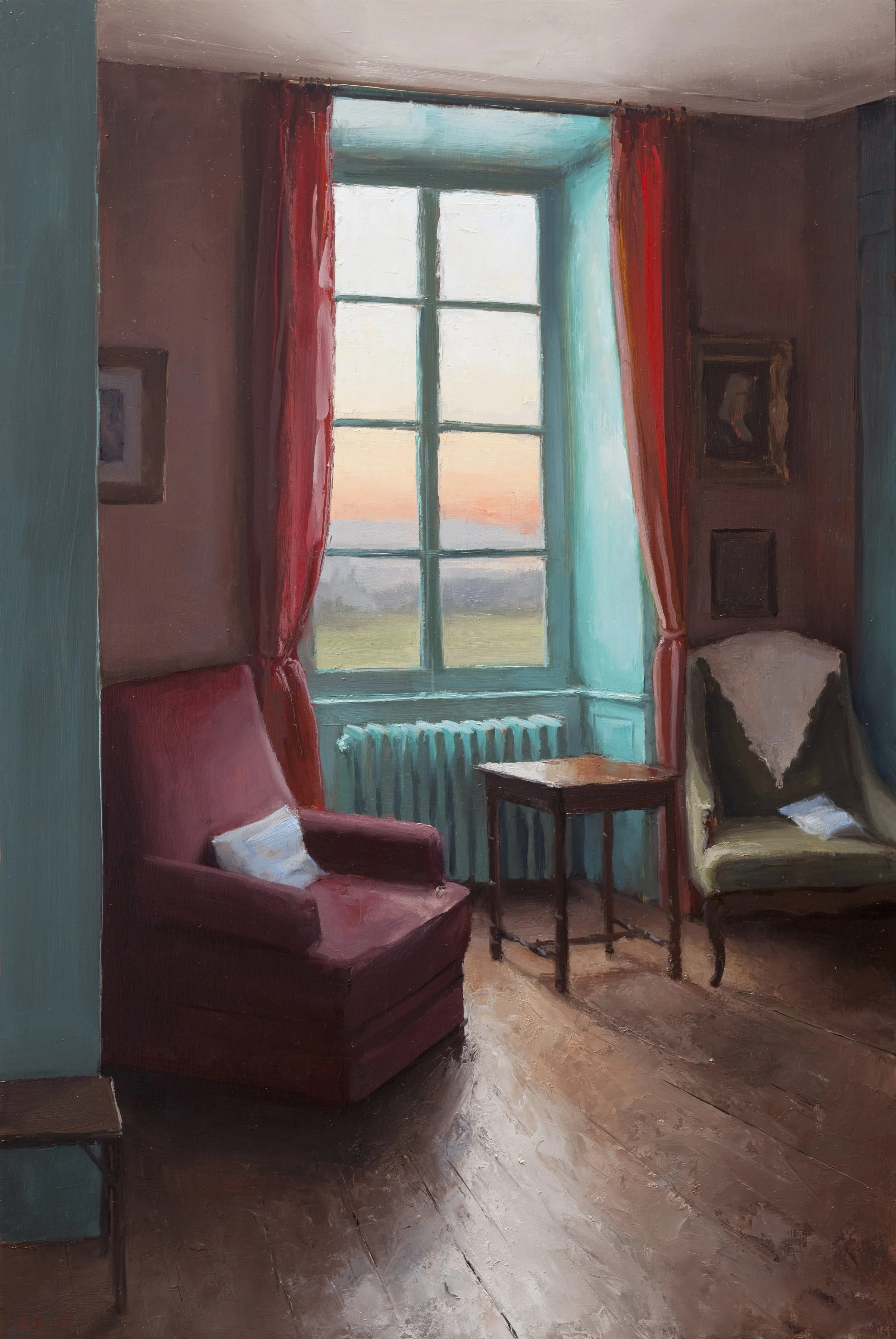 Interior at Twilight II 24x16" Oil on Panel 2010 Private Collection