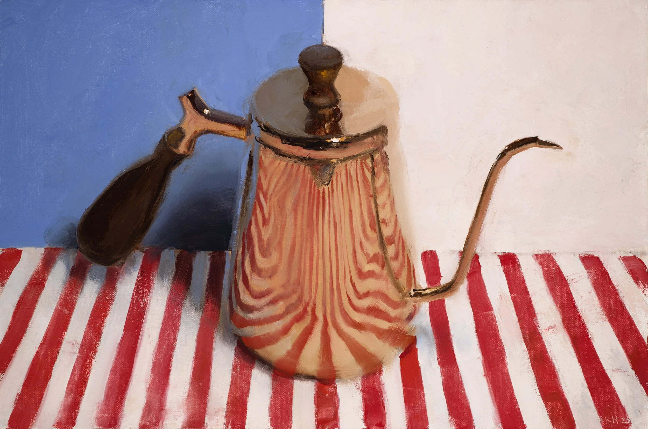 KennyHarris_2025_CopperKettleWithStripes_OilonCanvasonACM_30x20cm.jpg