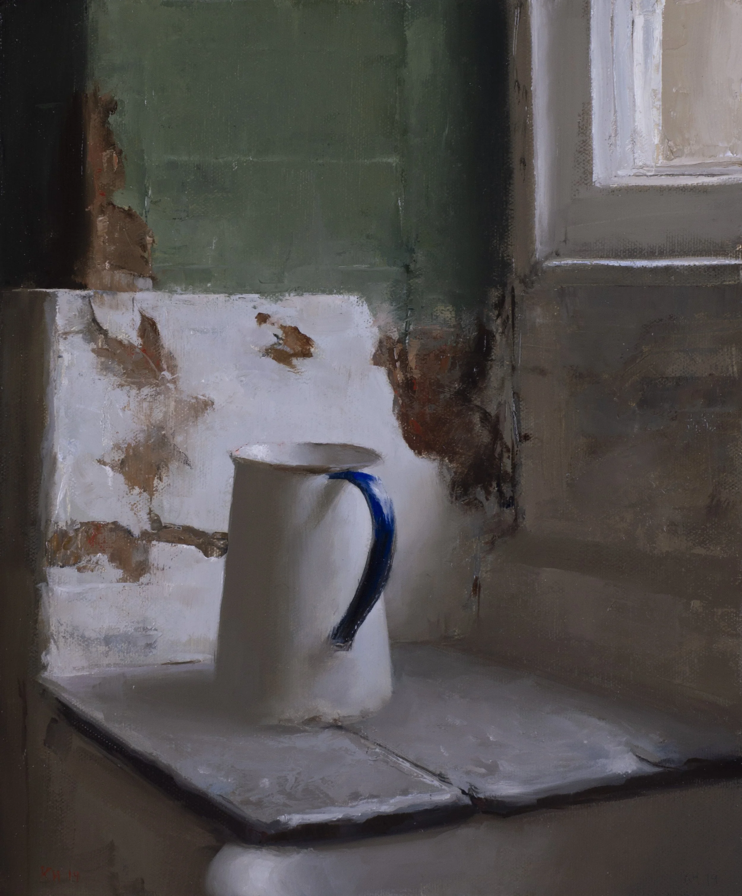 Enameled Pitcher, oil on canvas on board, 12x10”, 2019
SOLD