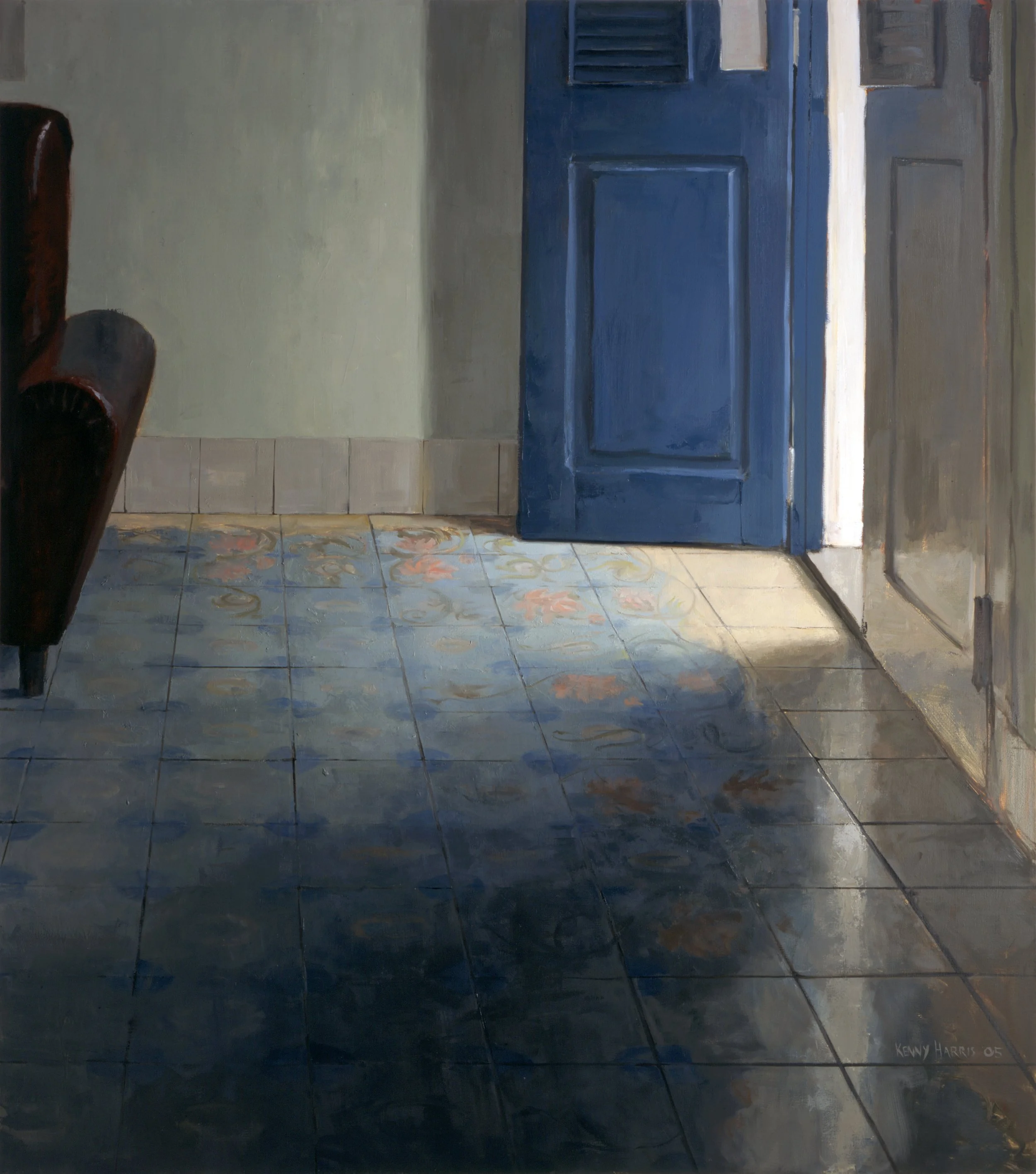 Blue Tiles, 96x84”, Oil on Canvas 2005 Private Collection