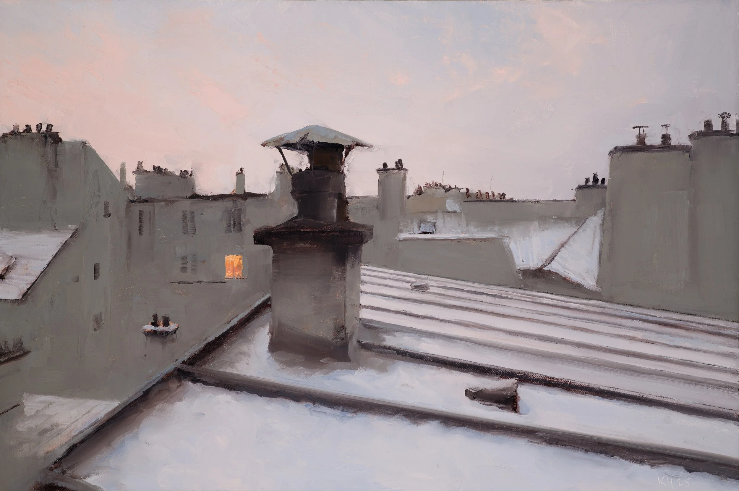 KennyHarris_2025_RooftopsWithSnow,Paris_OilonCanvasonACM_20x30cm.jpg