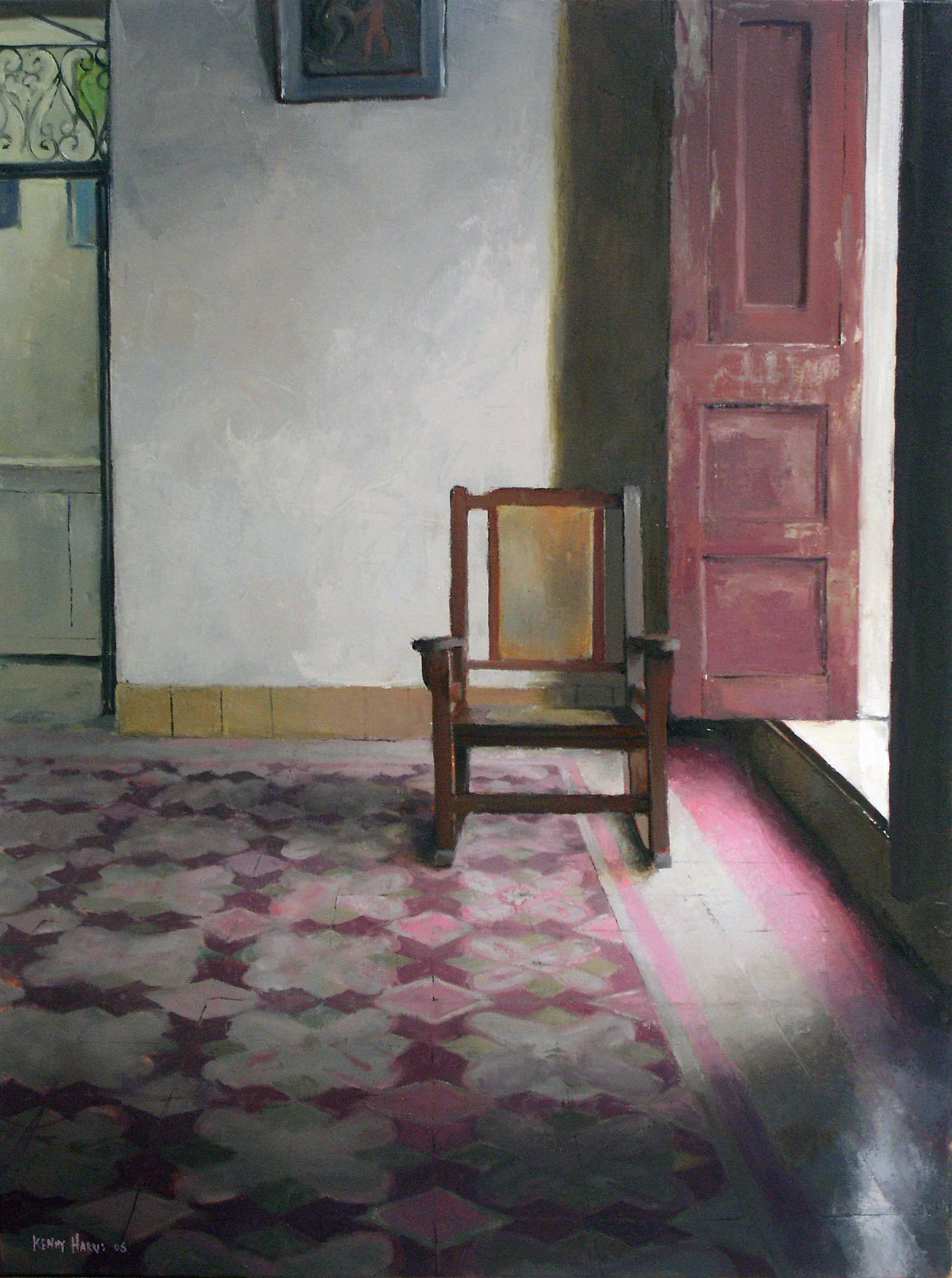 Isolated Chair, Cuba, 48x36" Oil on Canvas  Private Collection
