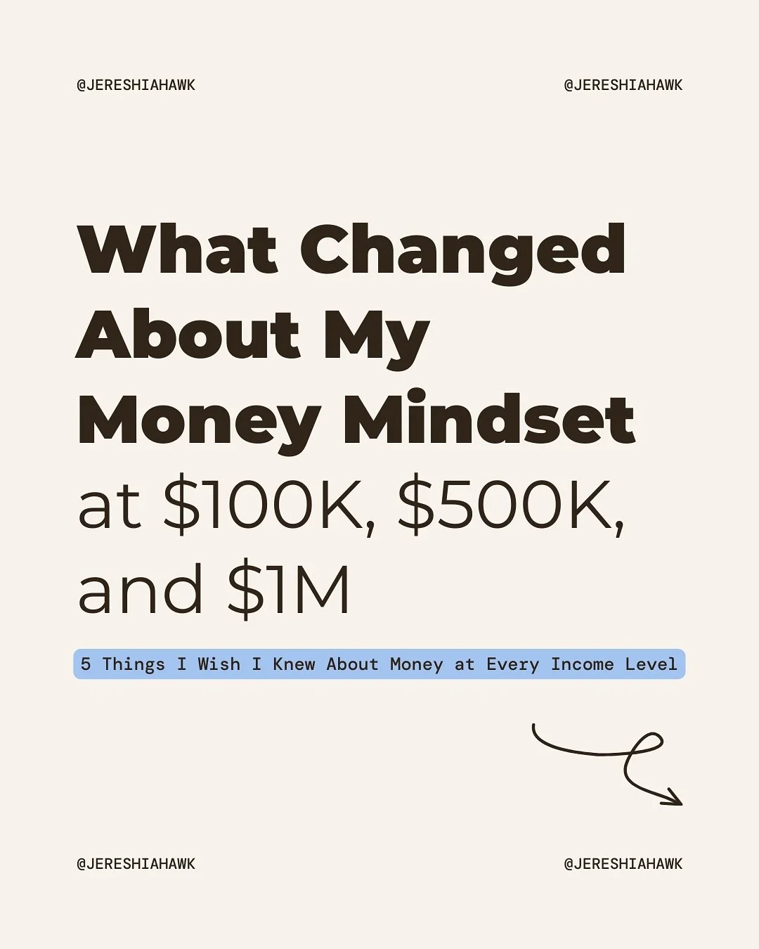 I used to think hitting 6 or 7 figures would solve my money anxiety and scarcity issues. 

And while it did unlock freedom in many ways&hellip; It also came with bigger questions, more responsibility, and mindset shifts I never expected. 

At every l
