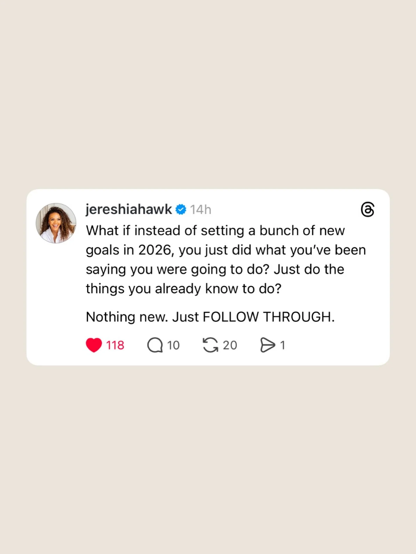 I had to laugh at myself posting this because&hellip; whew, the accuracy. 😂

Most of us don&rsquo;t need a brand new plan. We need to honor the one we already made.

When I look at the things that actually move my life and business forward, it&rsquo