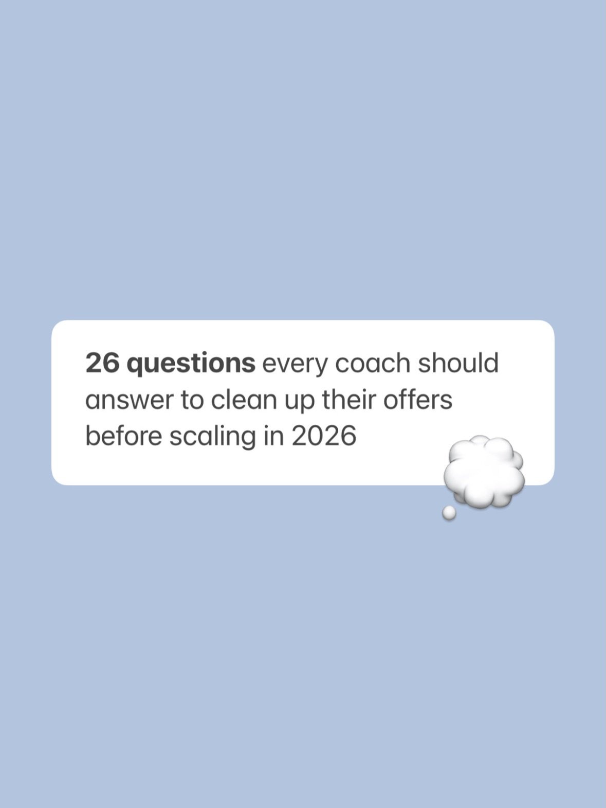 What deserves my full focus going into 2026?

Too many offers. Revenue plateaued. Not sure what to focus on next.

Most coaches try to solve this by adding something new. A new offer. A new funnel. A new angle.

That&rsquo;s not the problem. The prob