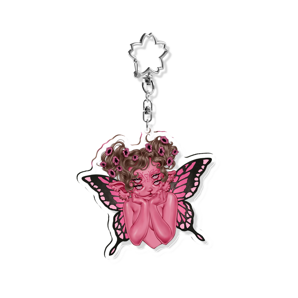 Butterfly Babe Keychain