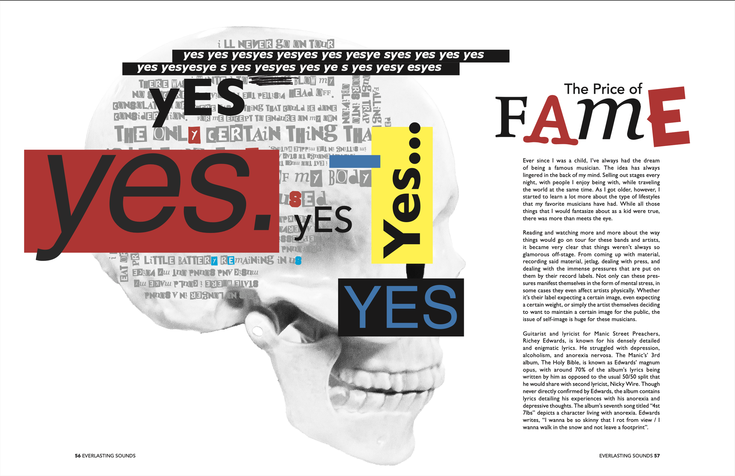 "The Price of Fame" Magazine Spread 1