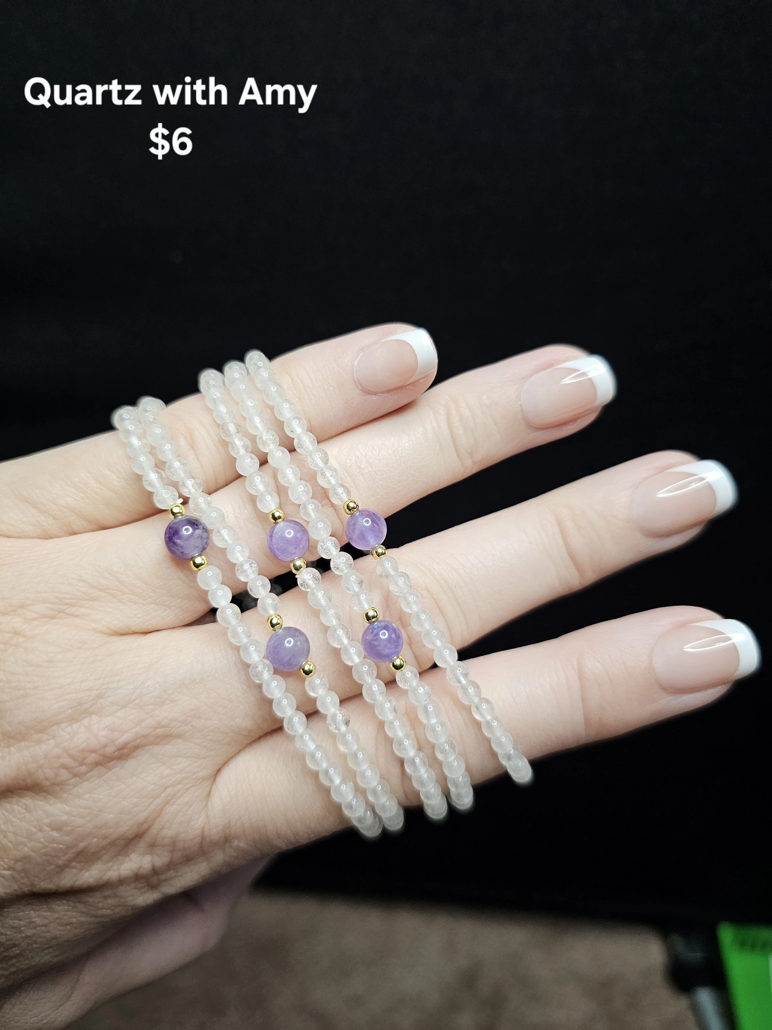 Quartz With Amythest Bracelet