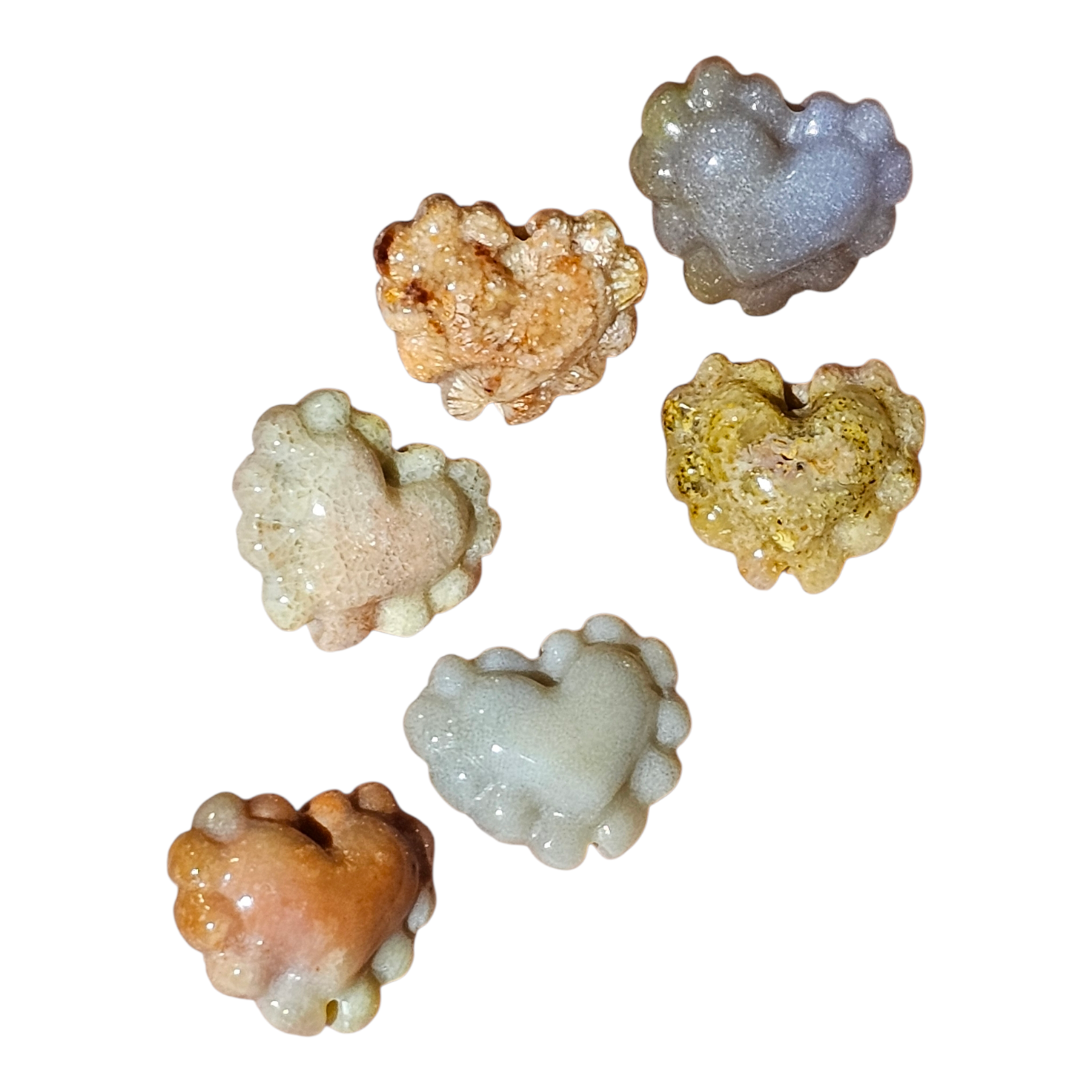 Mini Hearts - Coral Jade