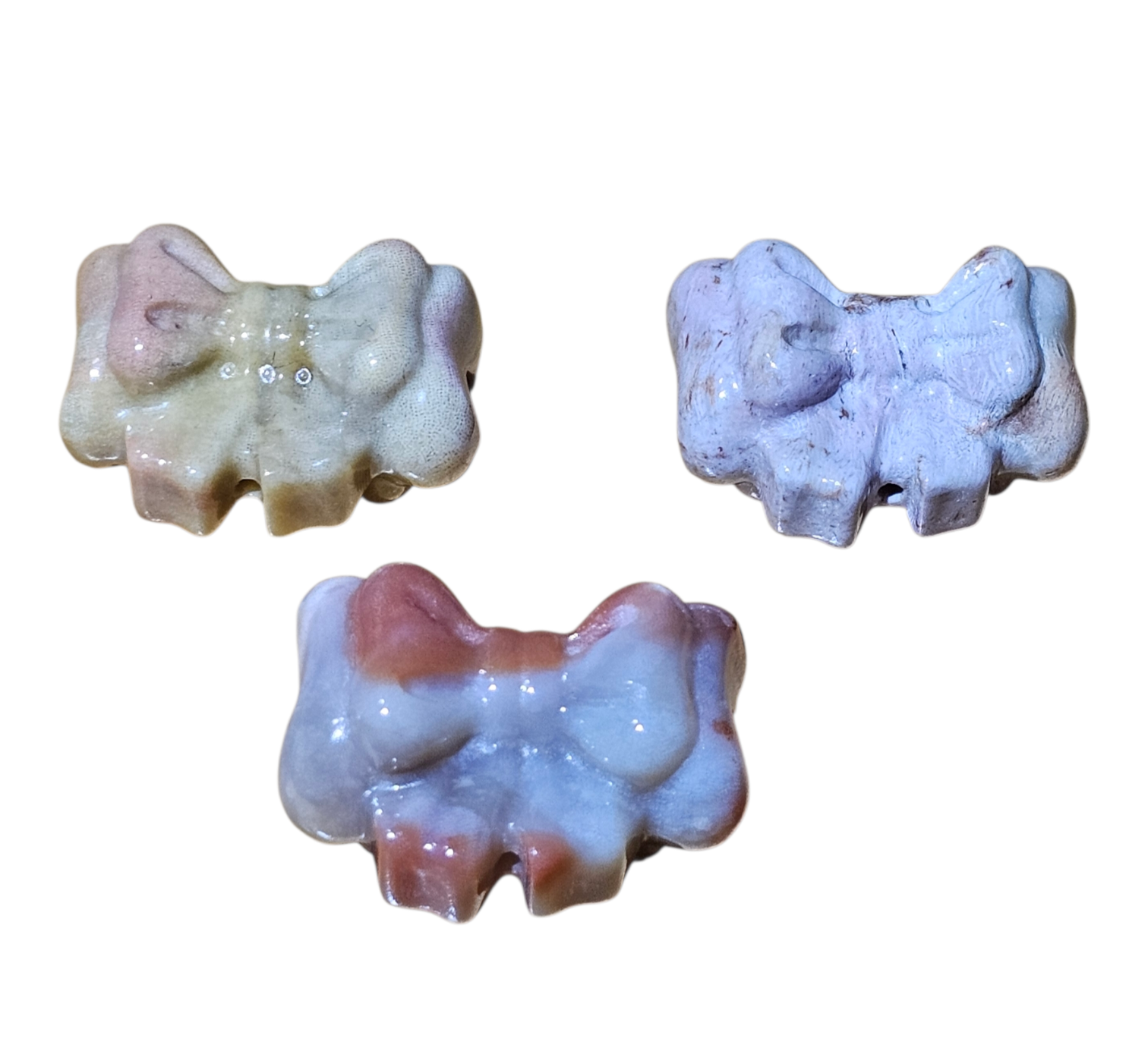 Mini Bows- Coral Jade