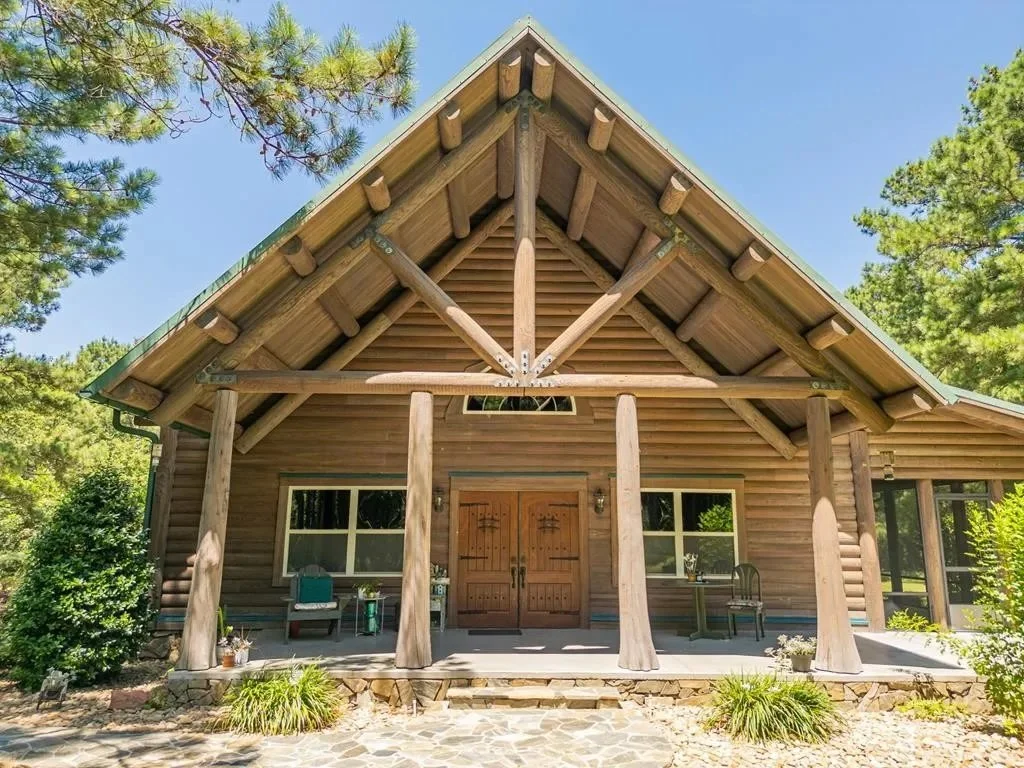 A Dream Red Cypress Log Cabin on 60 Acres in Terrell County, Georgia