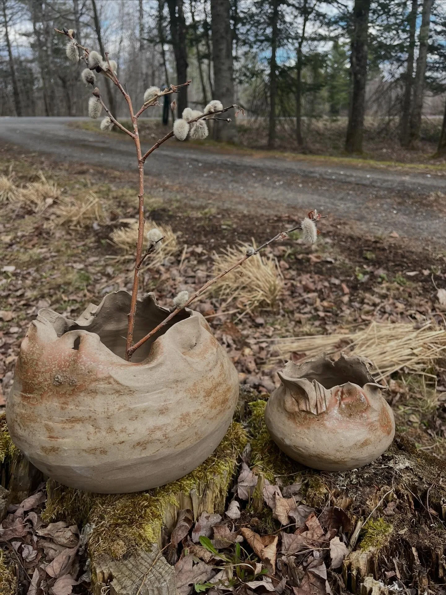 Collection MOUVEMENT - Vase en gr&egrave;s - cuisson c&ocirc;ne 6 - cendre de bouleau 🌳