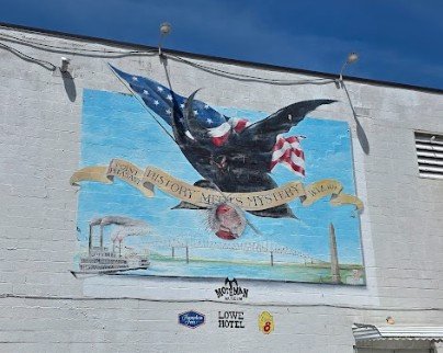 Mural on the Mothman Museum building